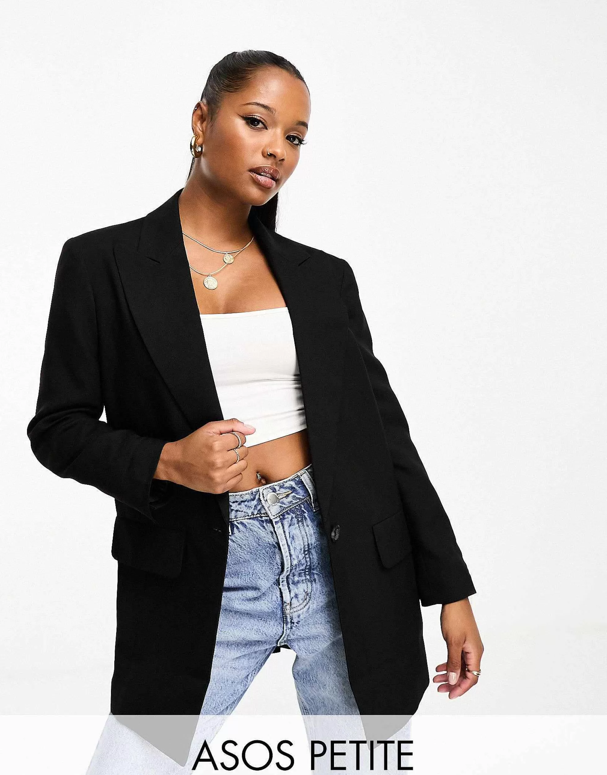 Women DESIGN Petite Long Line Perfect Blazer In