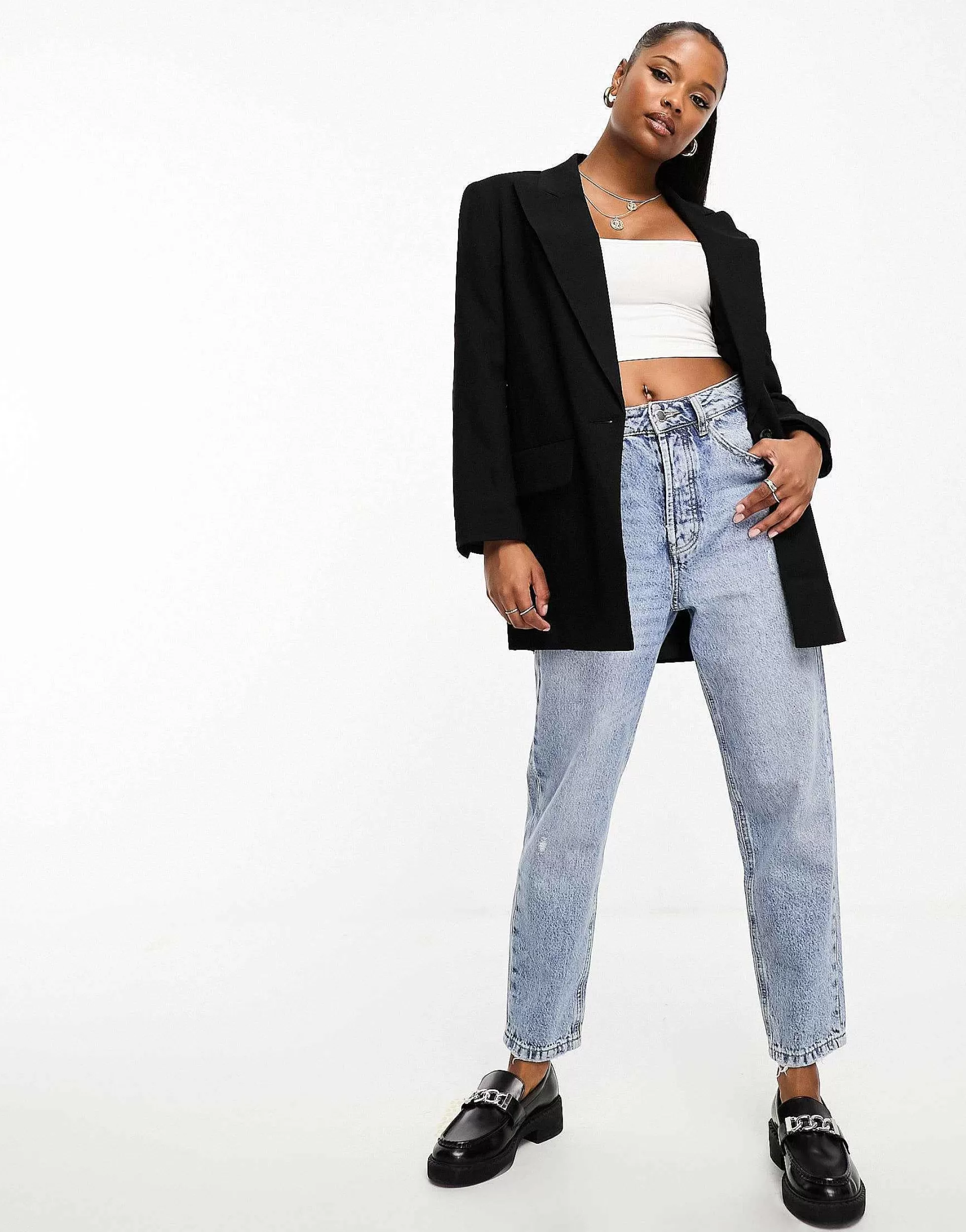 Women DESIGN Petite Long Line Perfect Blazer In