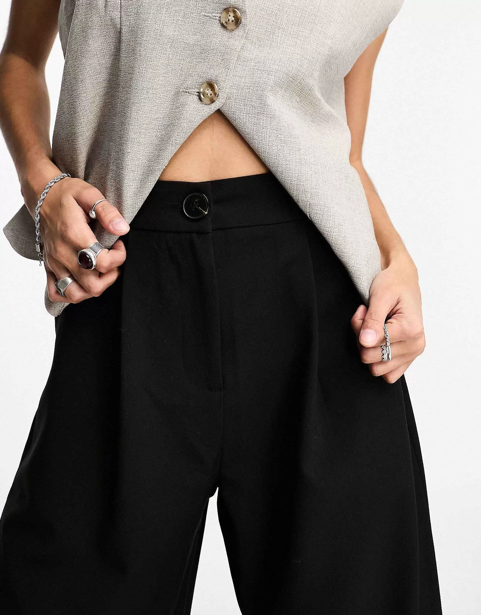 Women DESIGN Petite Relaxed Dad Trouser In