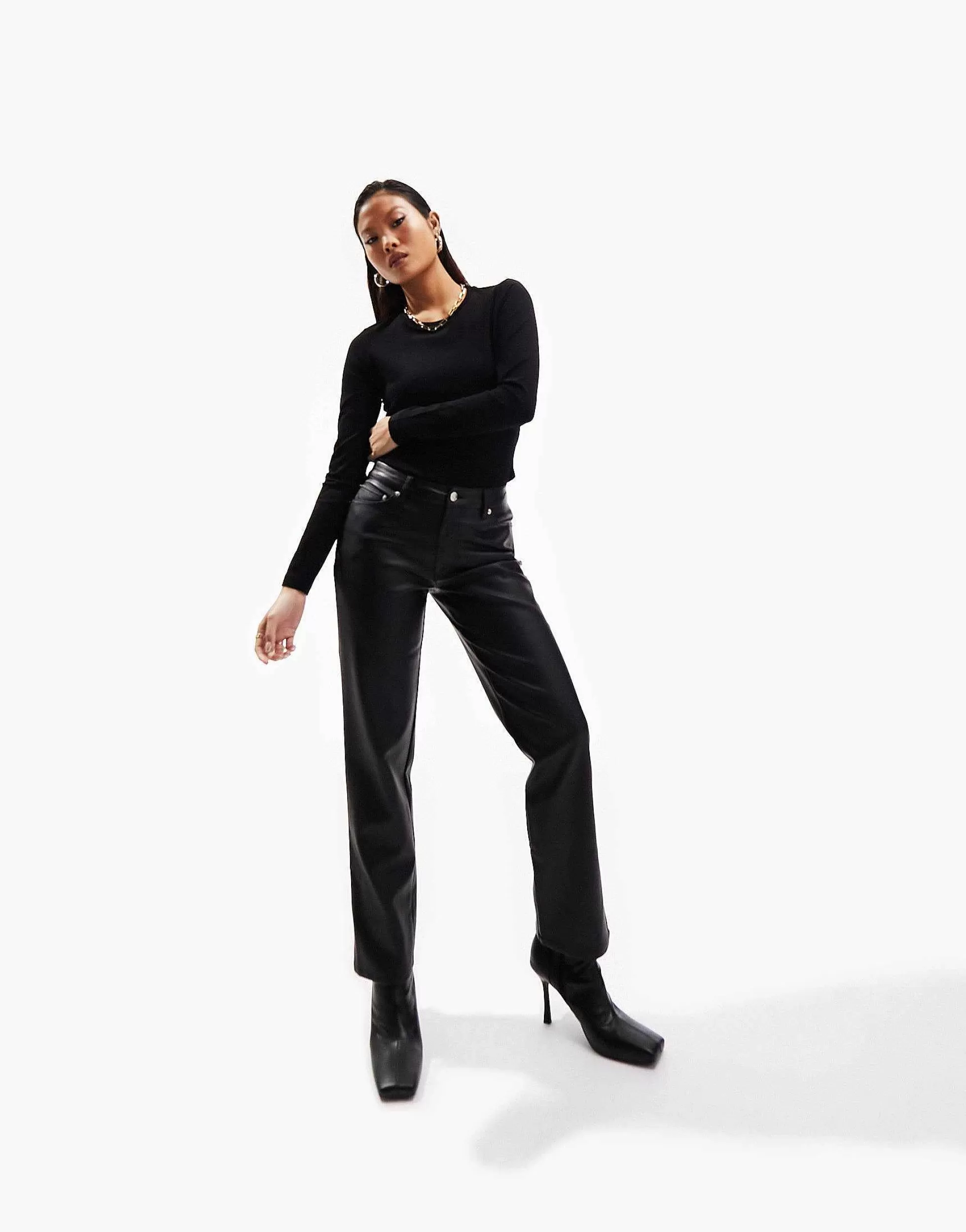 Women Petite Design Ultimate Slim Fit T-Shirt With Long Sleeves In Cotton In