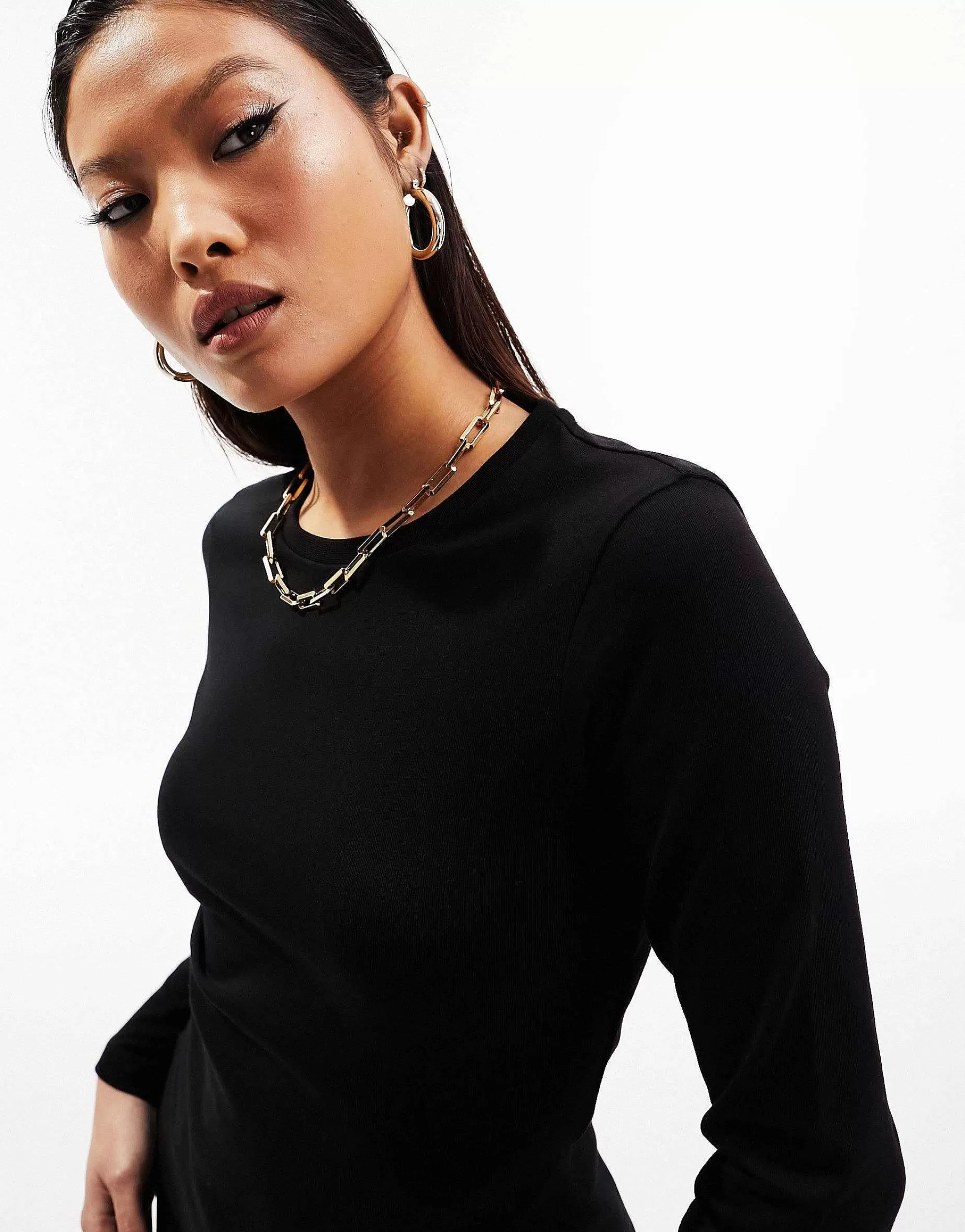 Women Petite Design Ultimate Slim Fit T-Shirt With Long Sleeves In Cotton In