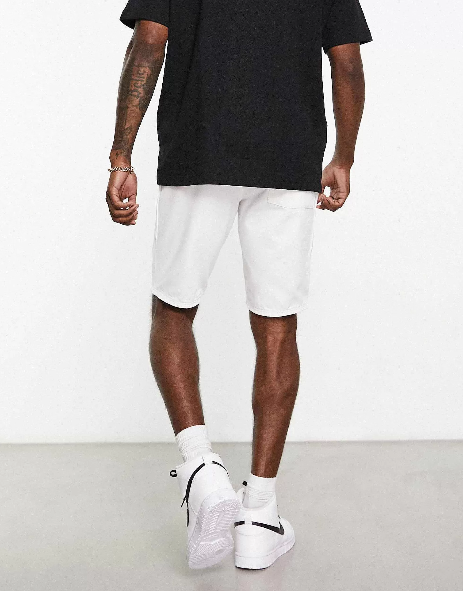 Men DESIGN Pull On Regular Length Denim Cargo Shorts In