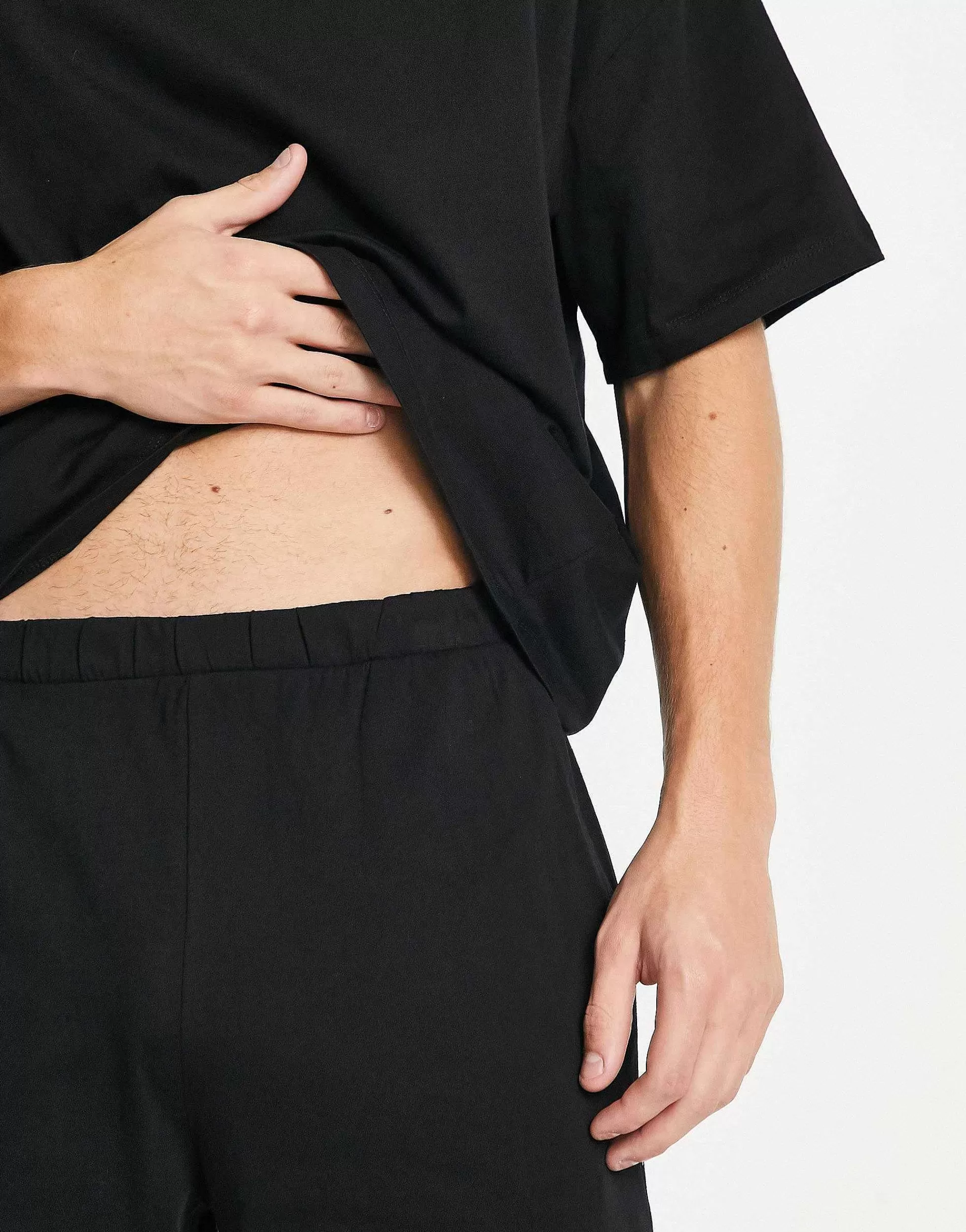 Men DESIGN Pyjama Set With Oversized T-Shirt And Shorts In Jersey In
