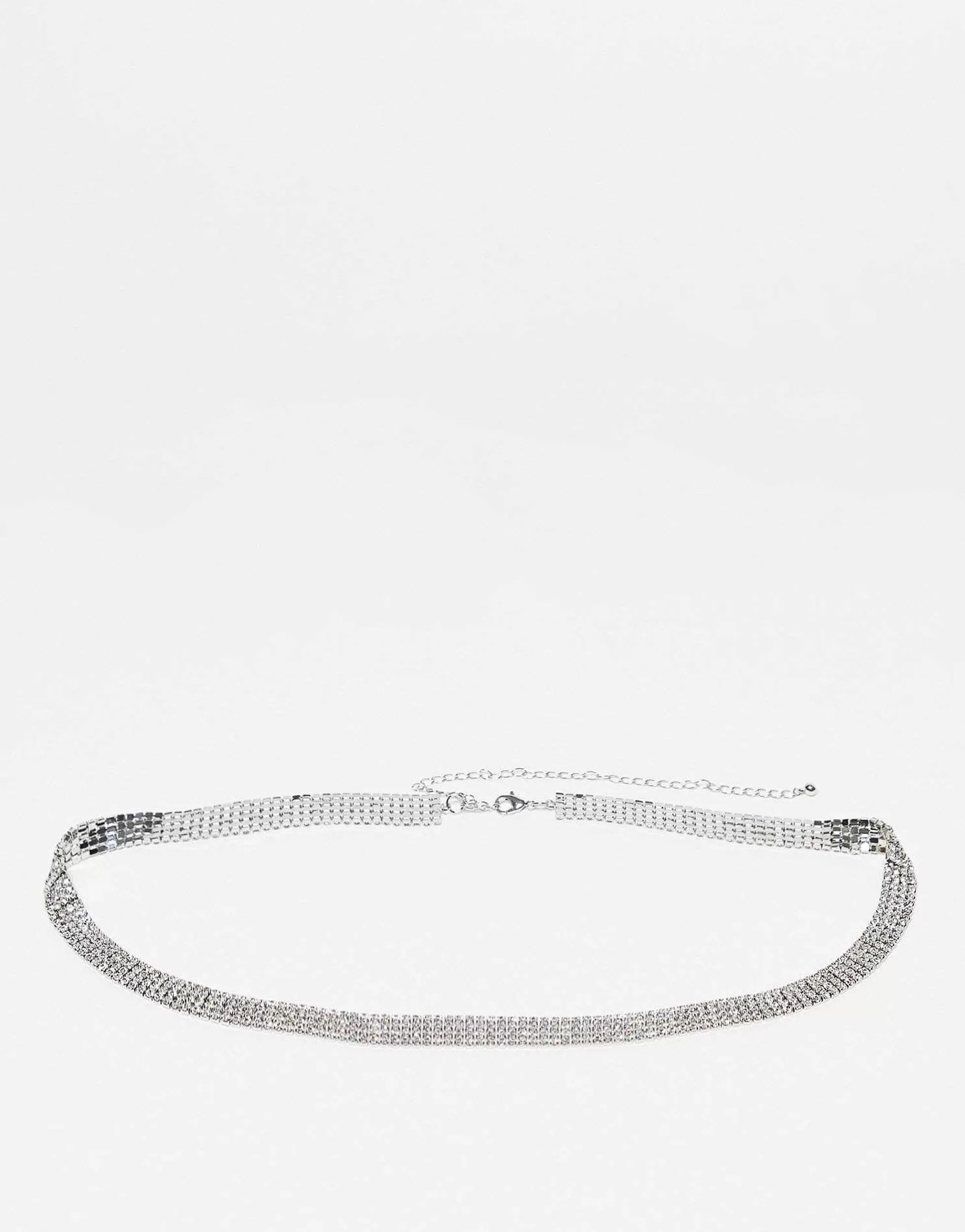 Women DESIGN Skinny Cup Chain Diamante Chain Belt In