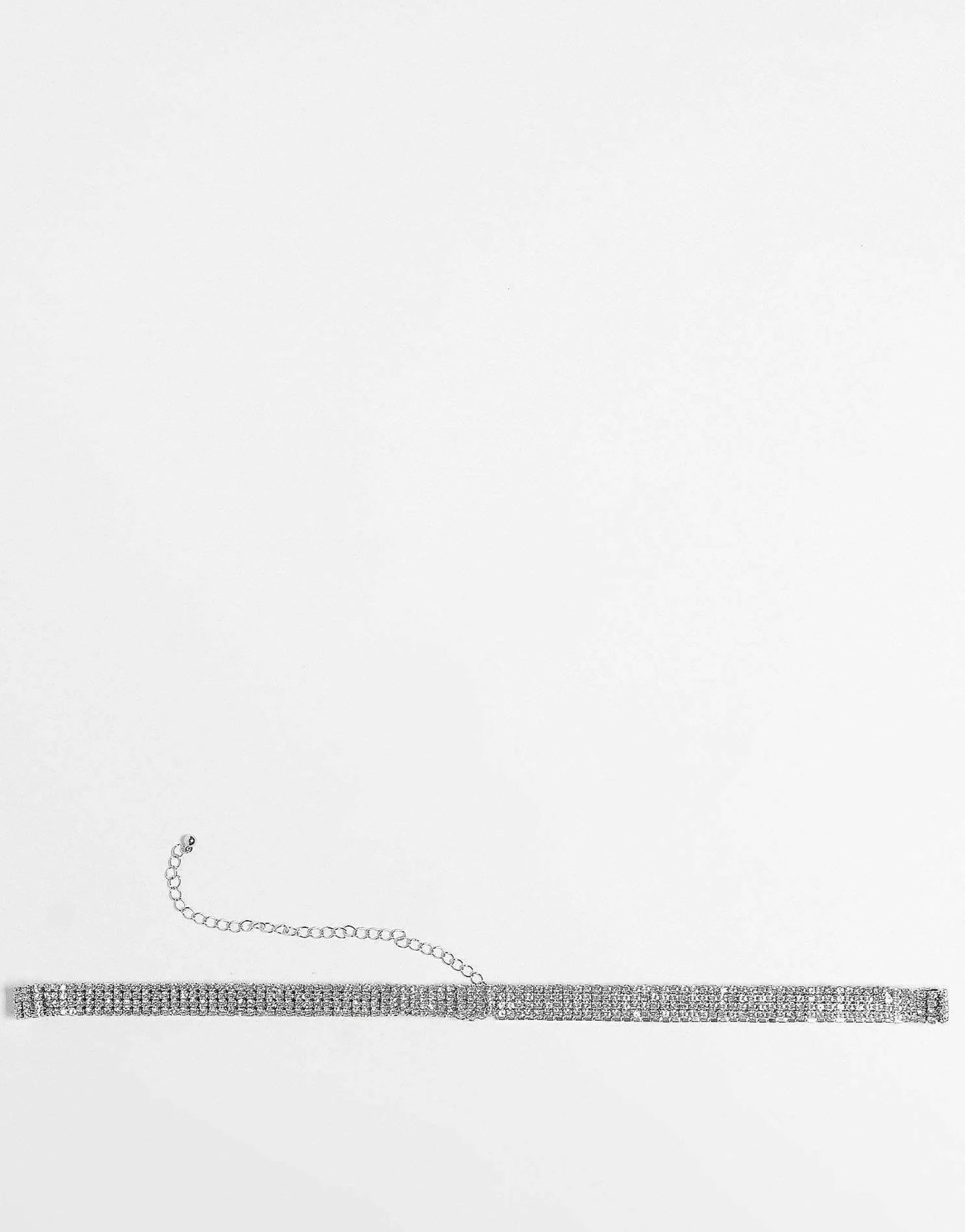Women DESIGN Skinny Cup Chain Diamante Chain Belt In