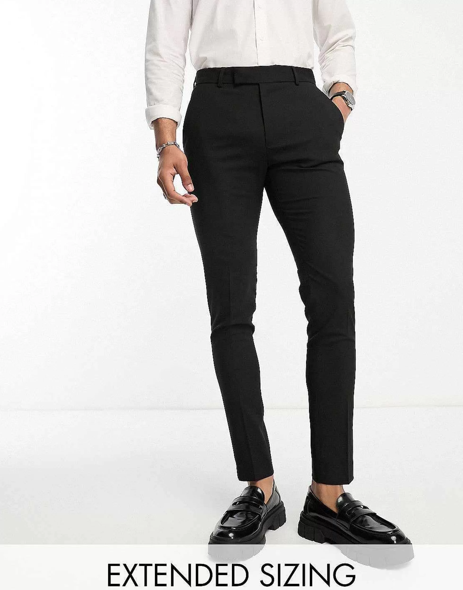 Men DESIGN Skinny Smart Trousers In