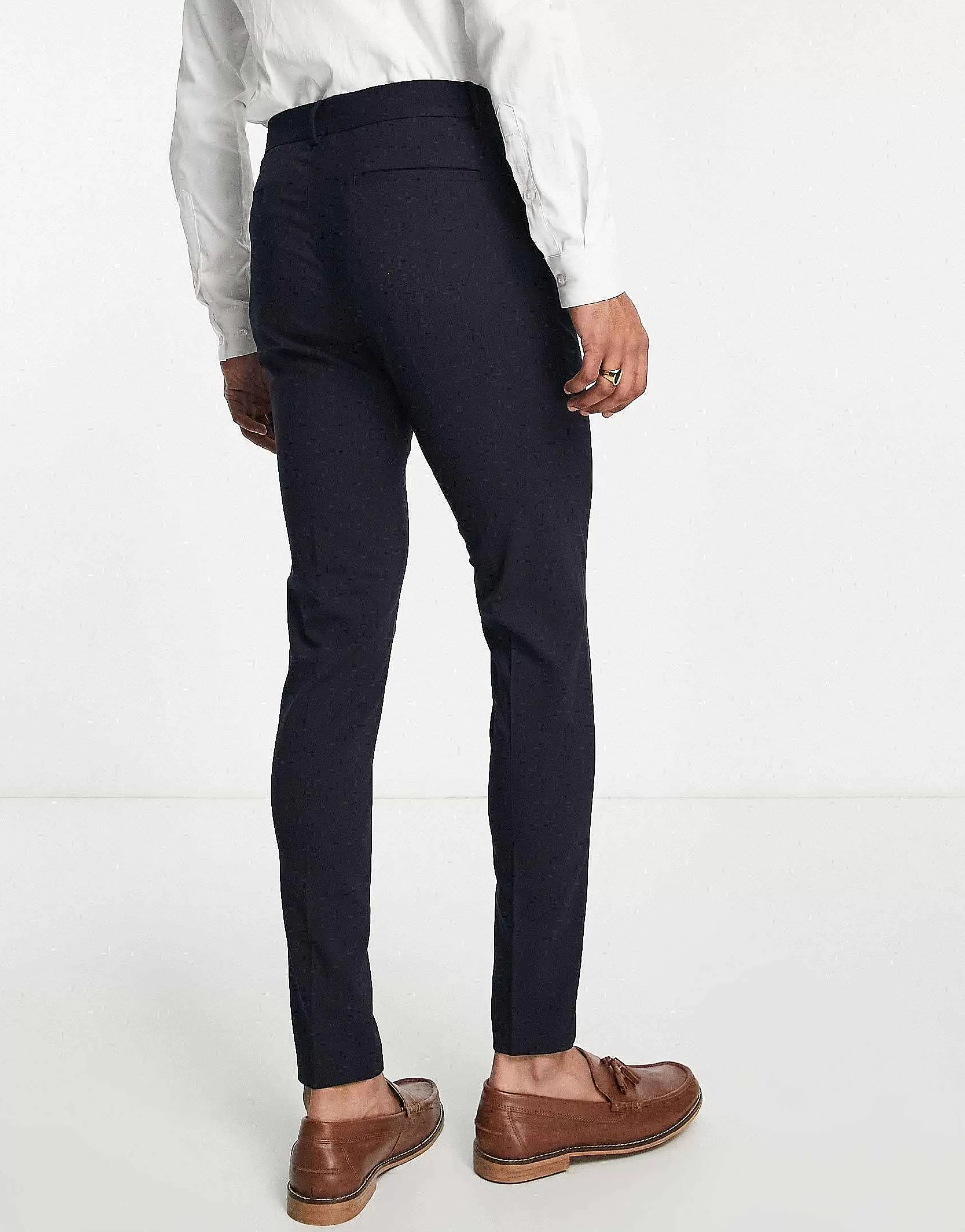 Men DESIGN Skinny Smart Trousers In