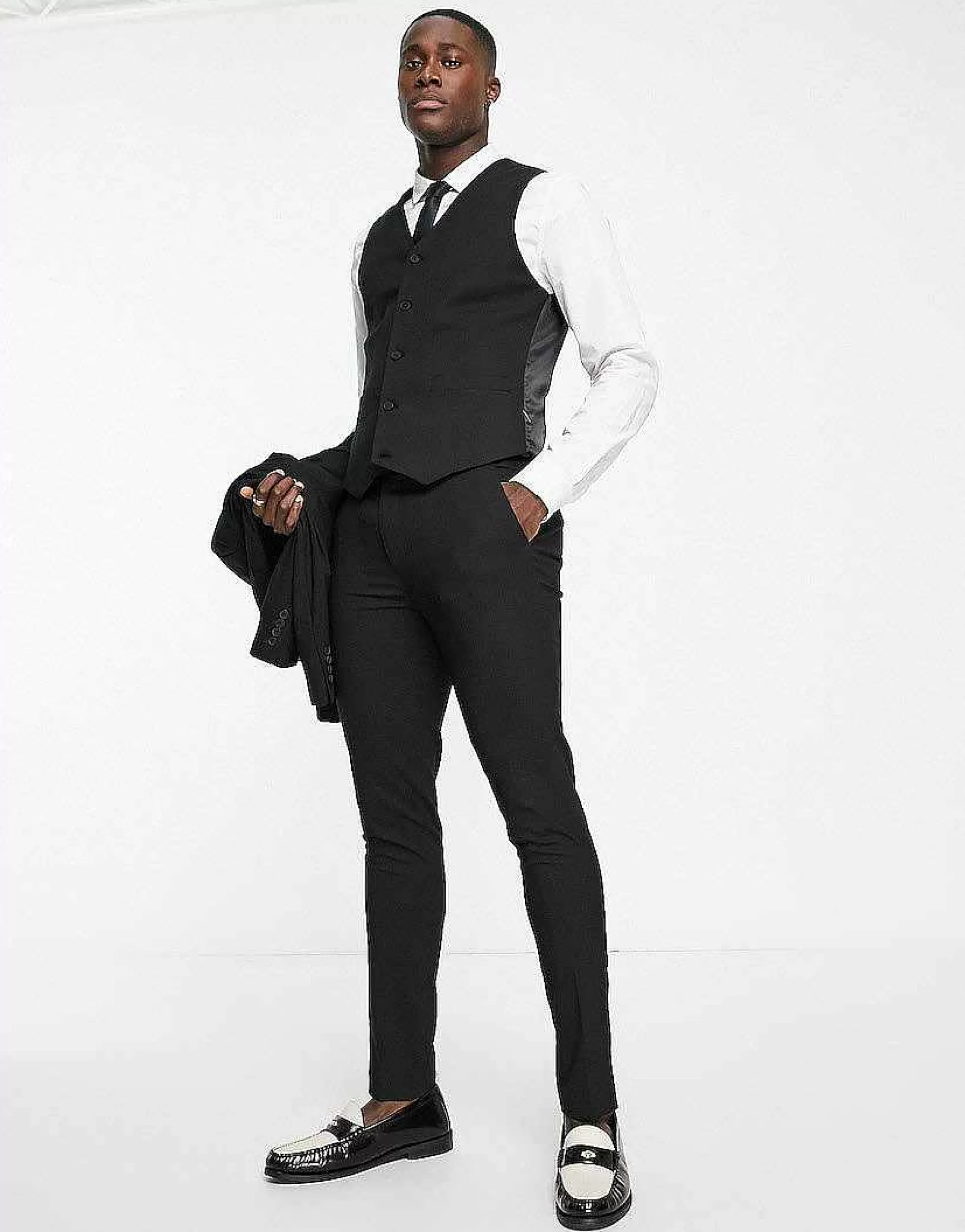 Men DESIGN Skinny Suit In Black