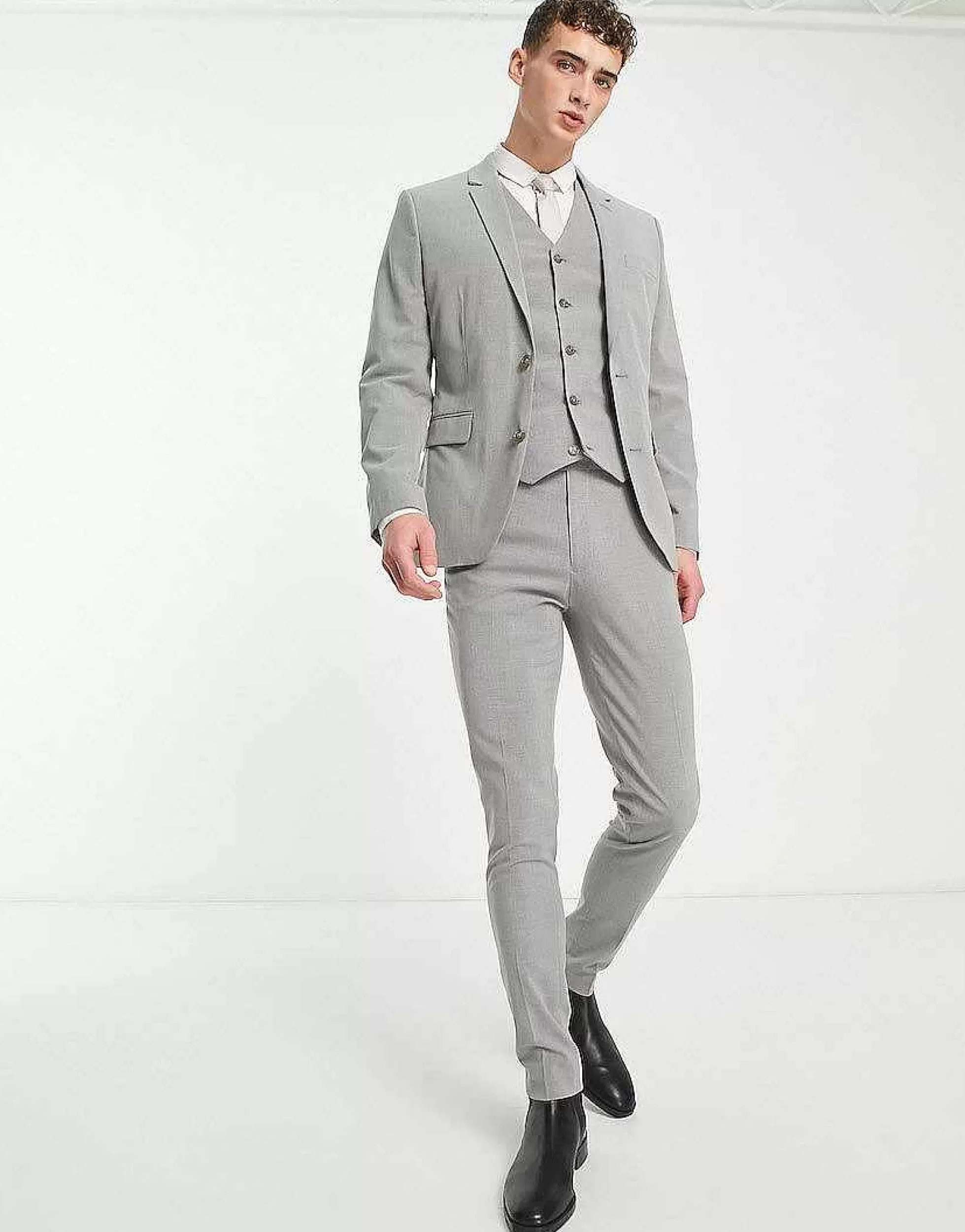 Men DESIGN Skinny Suit In Grey