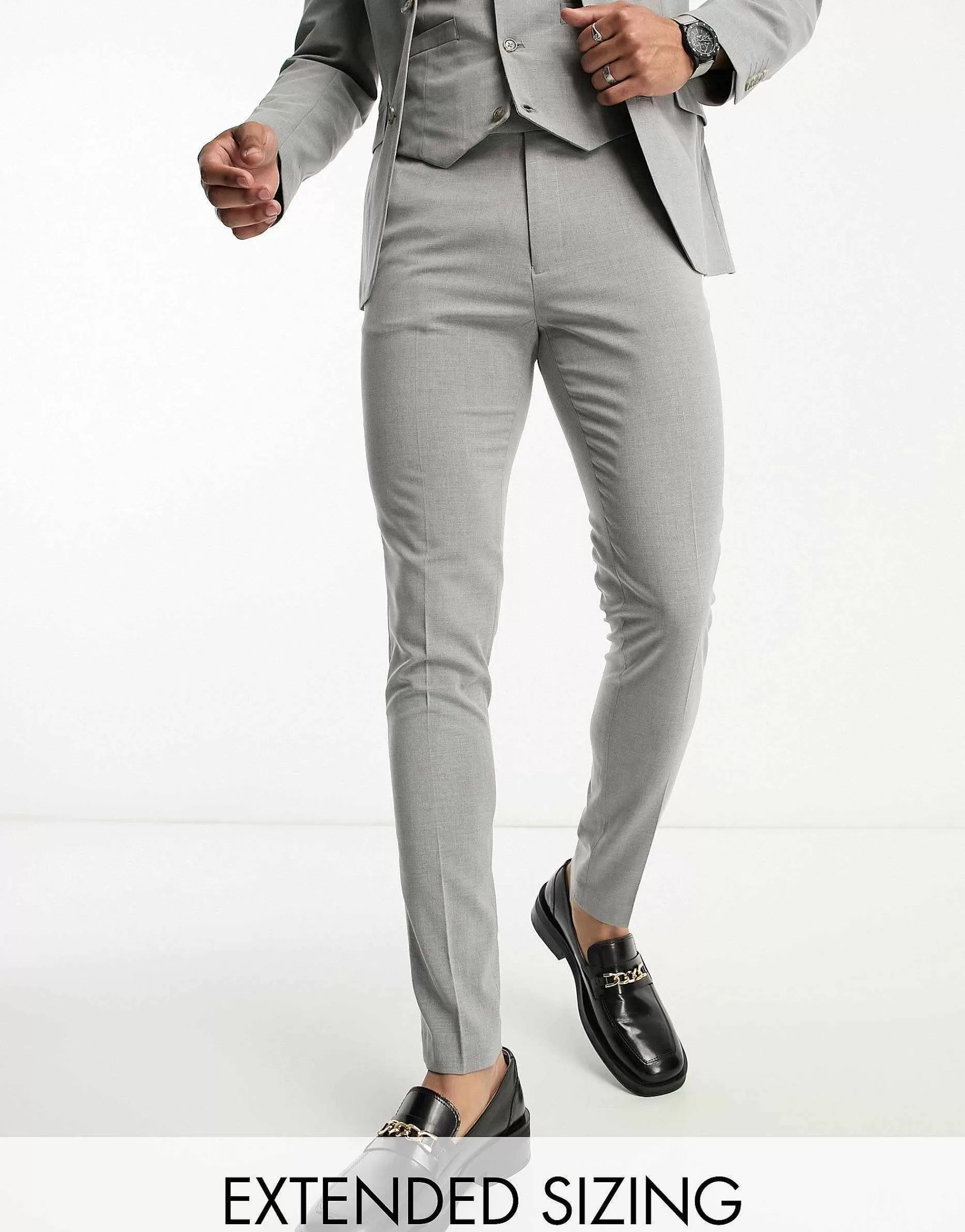Men DESIGN Skinny Suit In Grey