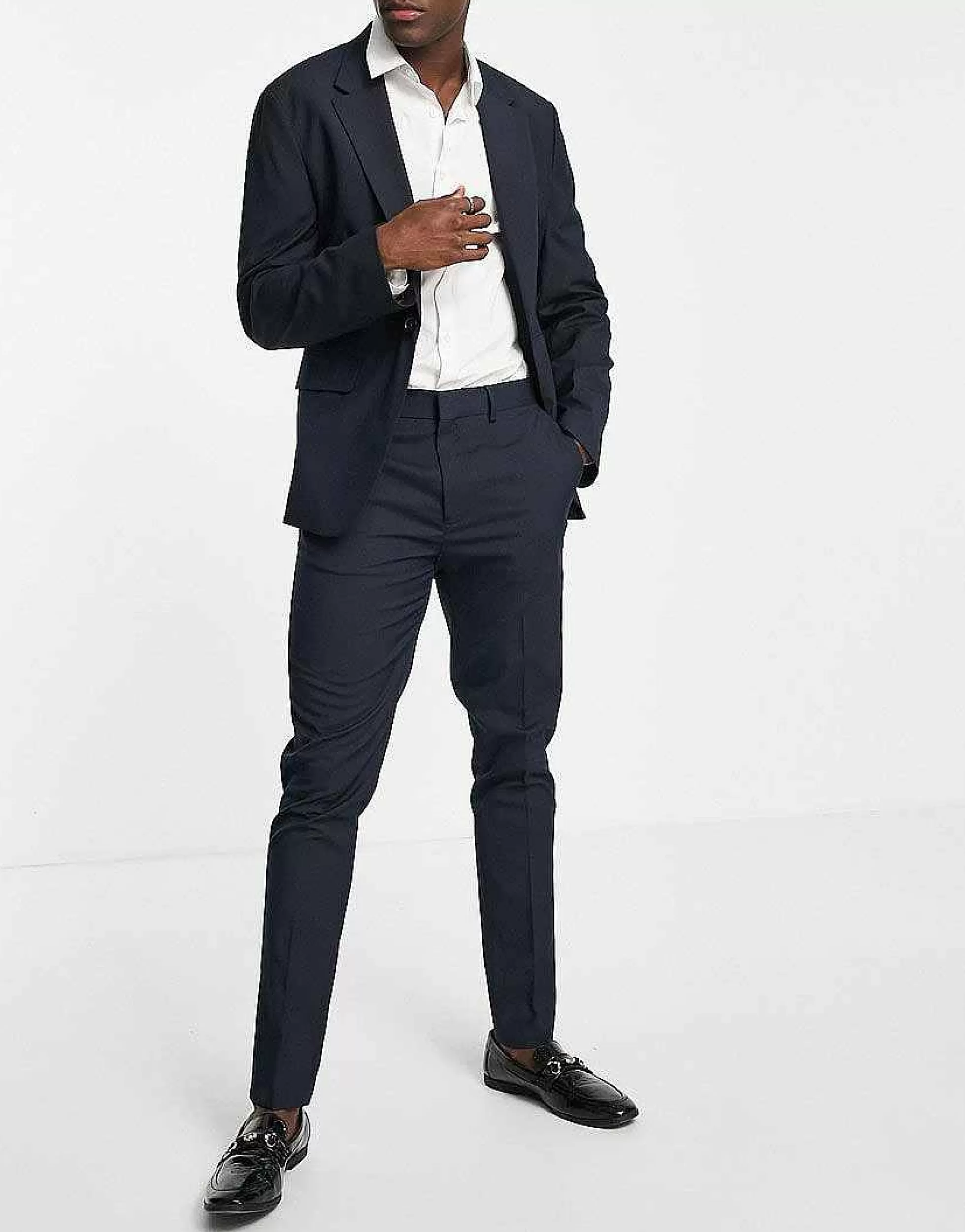 Men DESIGN Skinny Suit Jacket In Navy