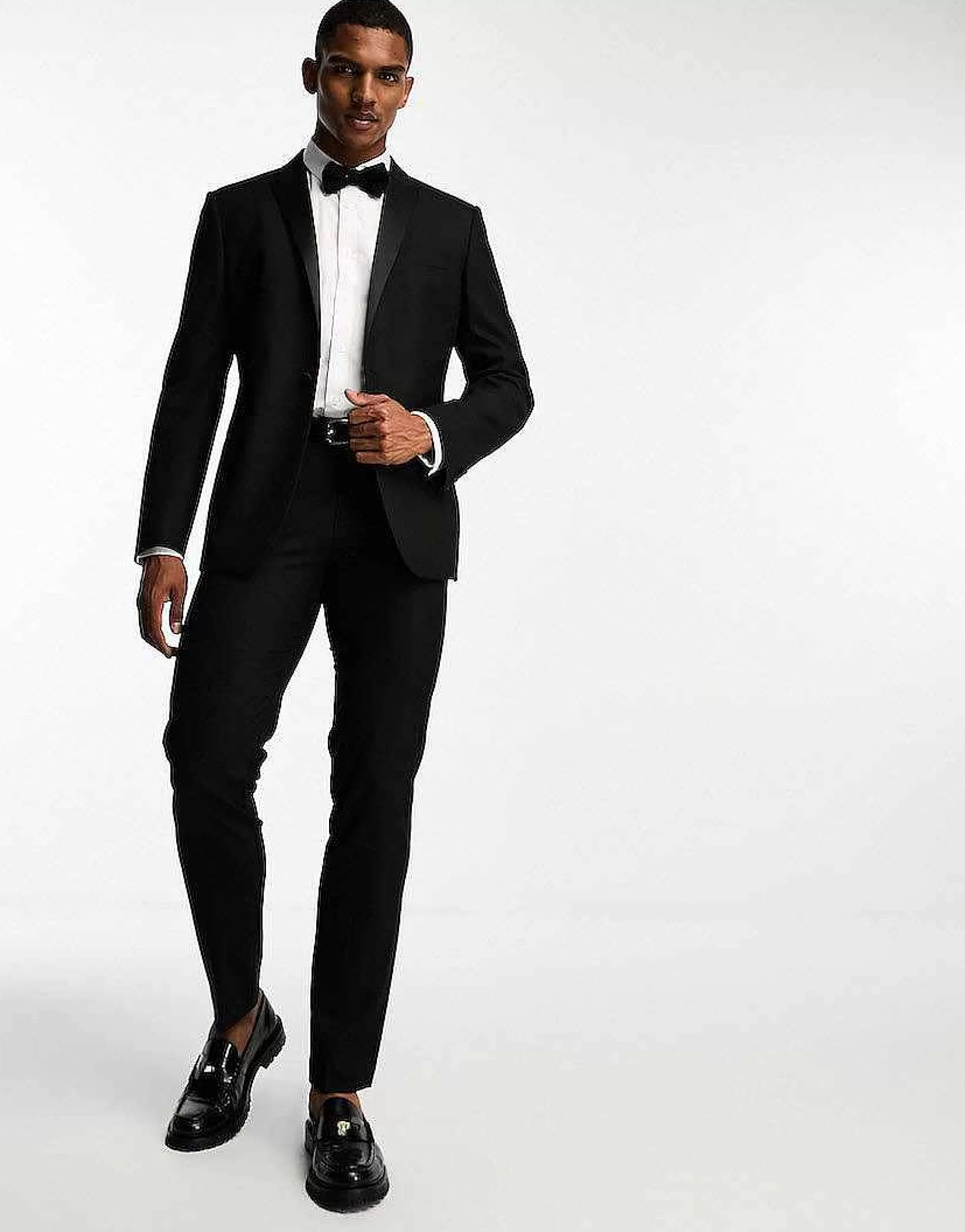 Men DESIGN Slim Black Tuxedo