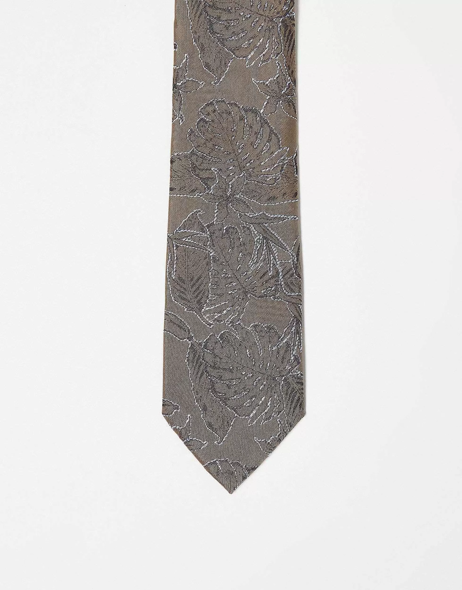 Men DESIGN Slim Tie In Botanical Jacquard