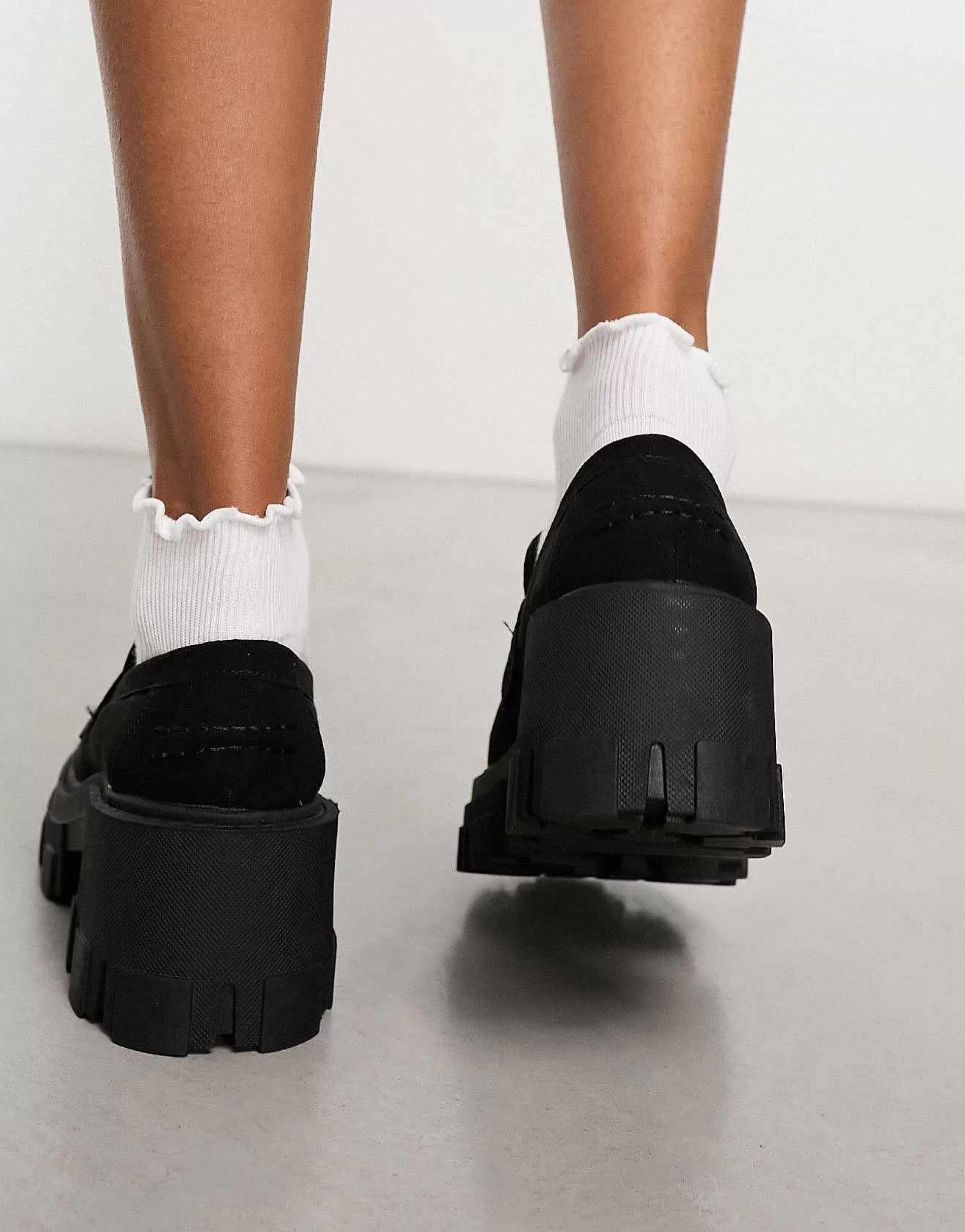 Women DESIGN Sloane Chunky Mid Heeled Loafers In
