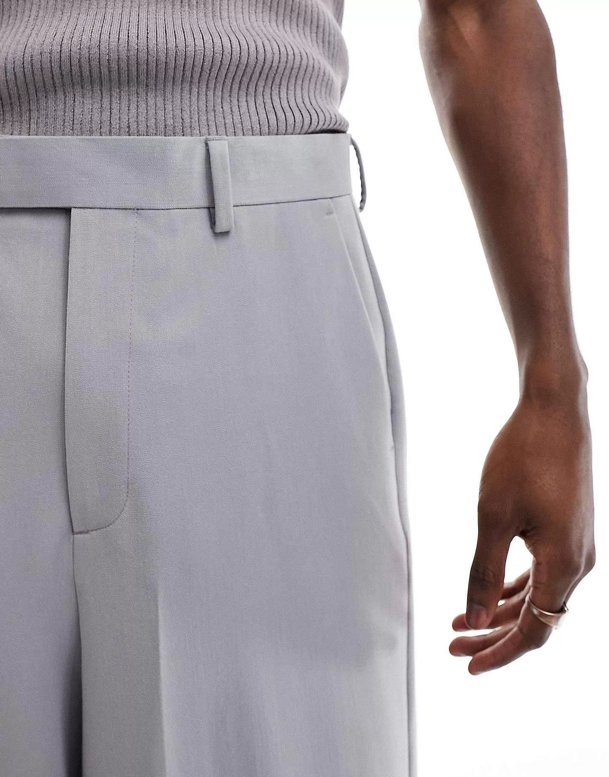 Men DESIGN Smart Culotte Trousers In Light