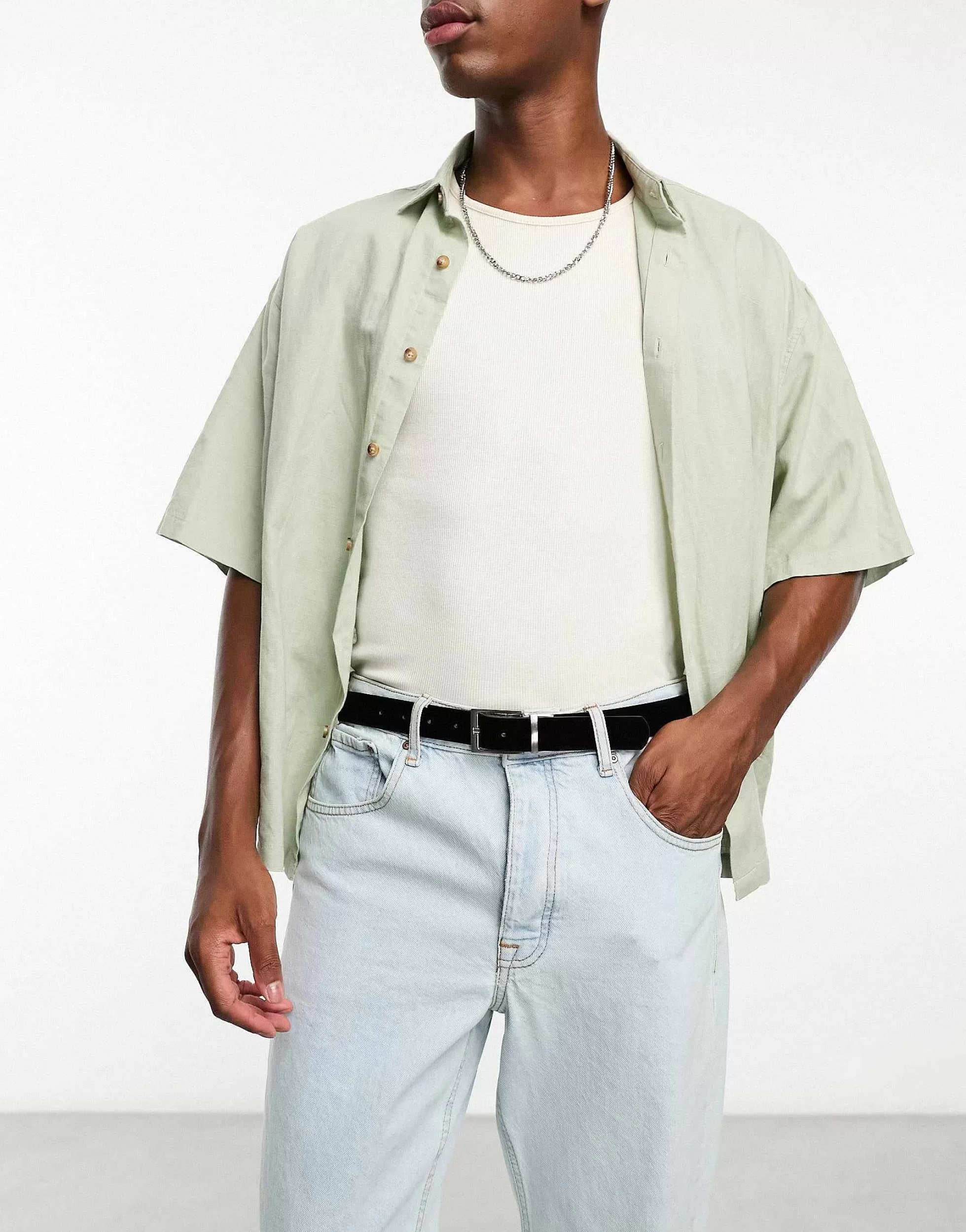 Men DESIGN Smart Reversible Belt In And Suede Faux Leather