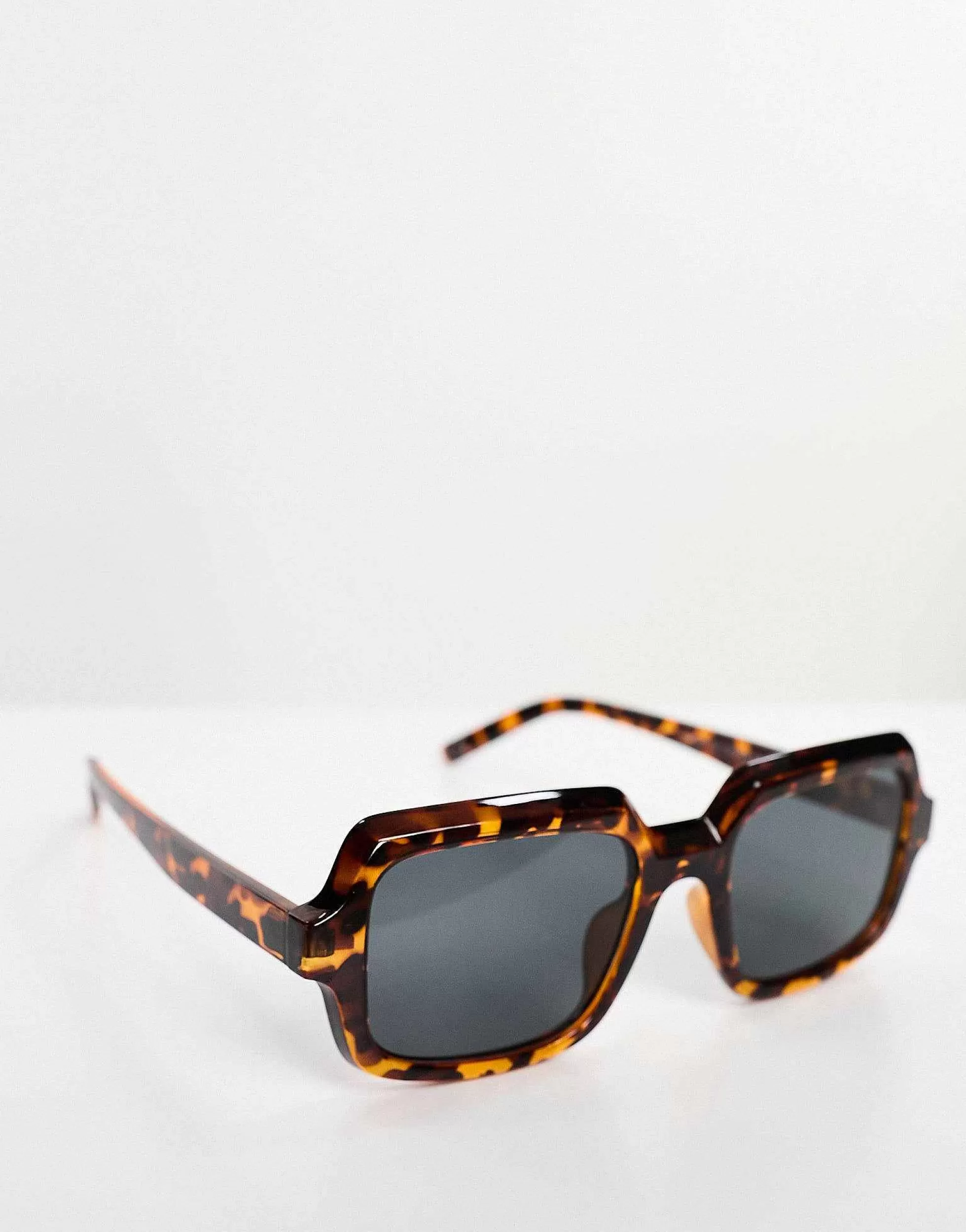 Men DESIGN Square Sunglasses In Tort With Black Lens