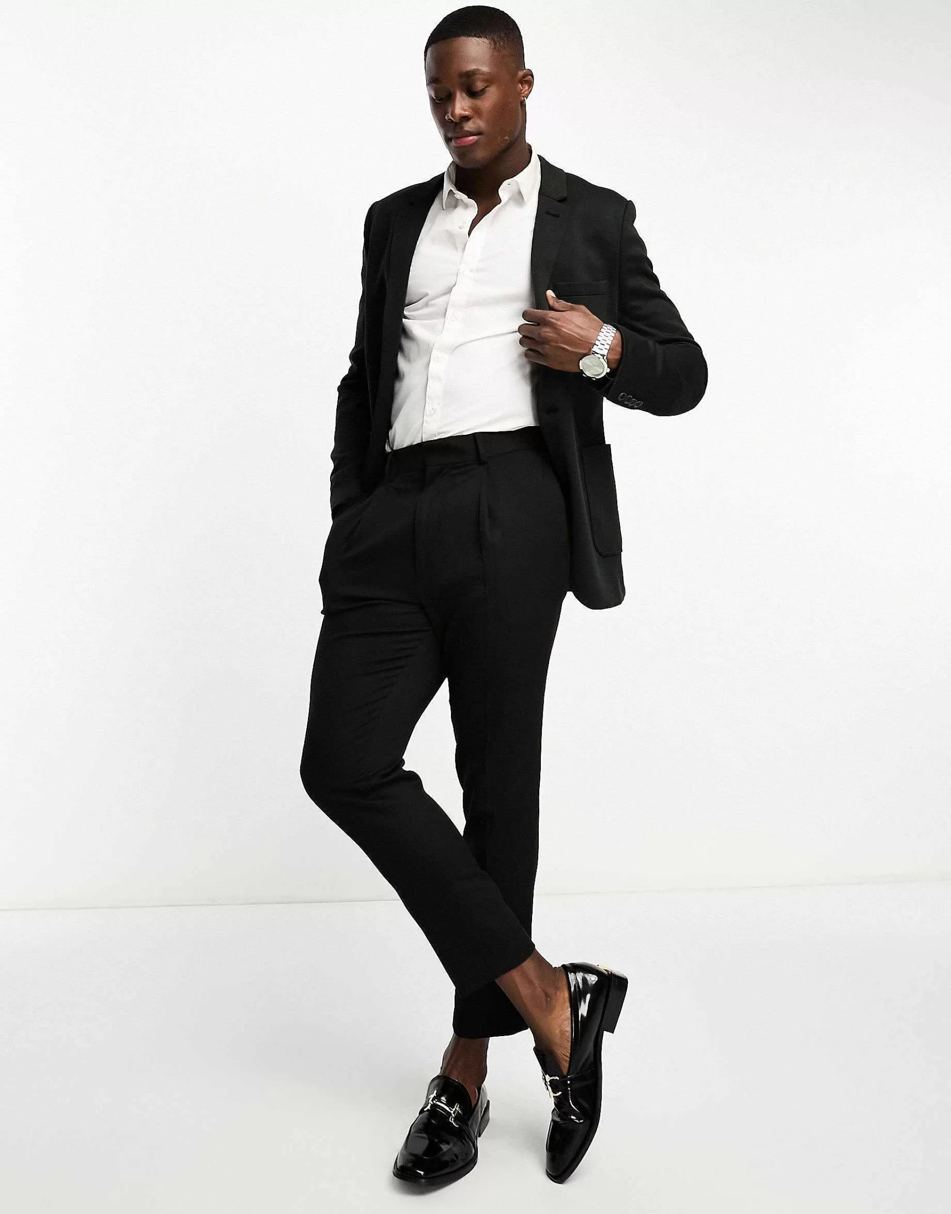 Men DESIGN Super Skinny Jersey Blazer In