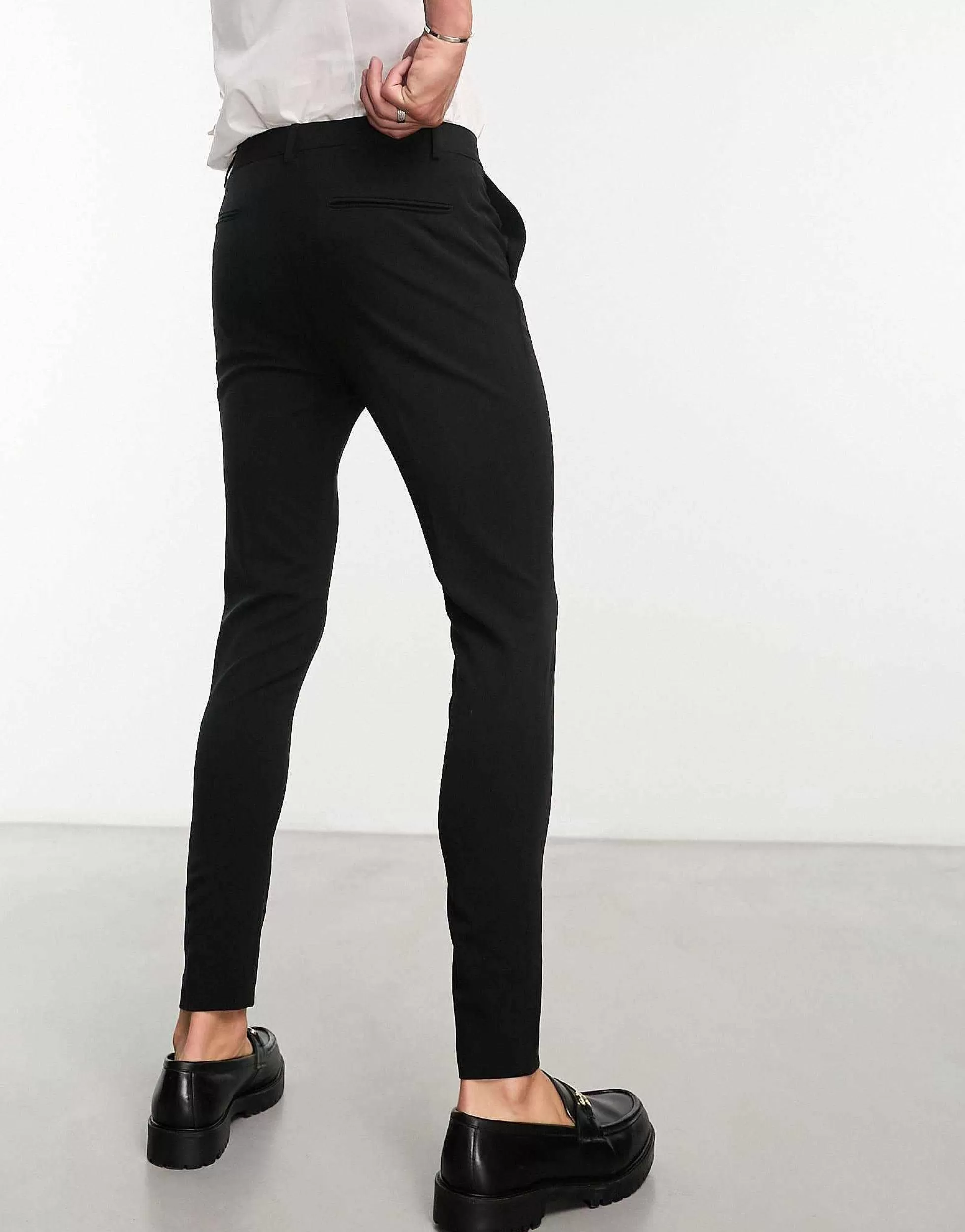 Men DESIGN Super Skinny Smart Trouser Pack In Black & Grey