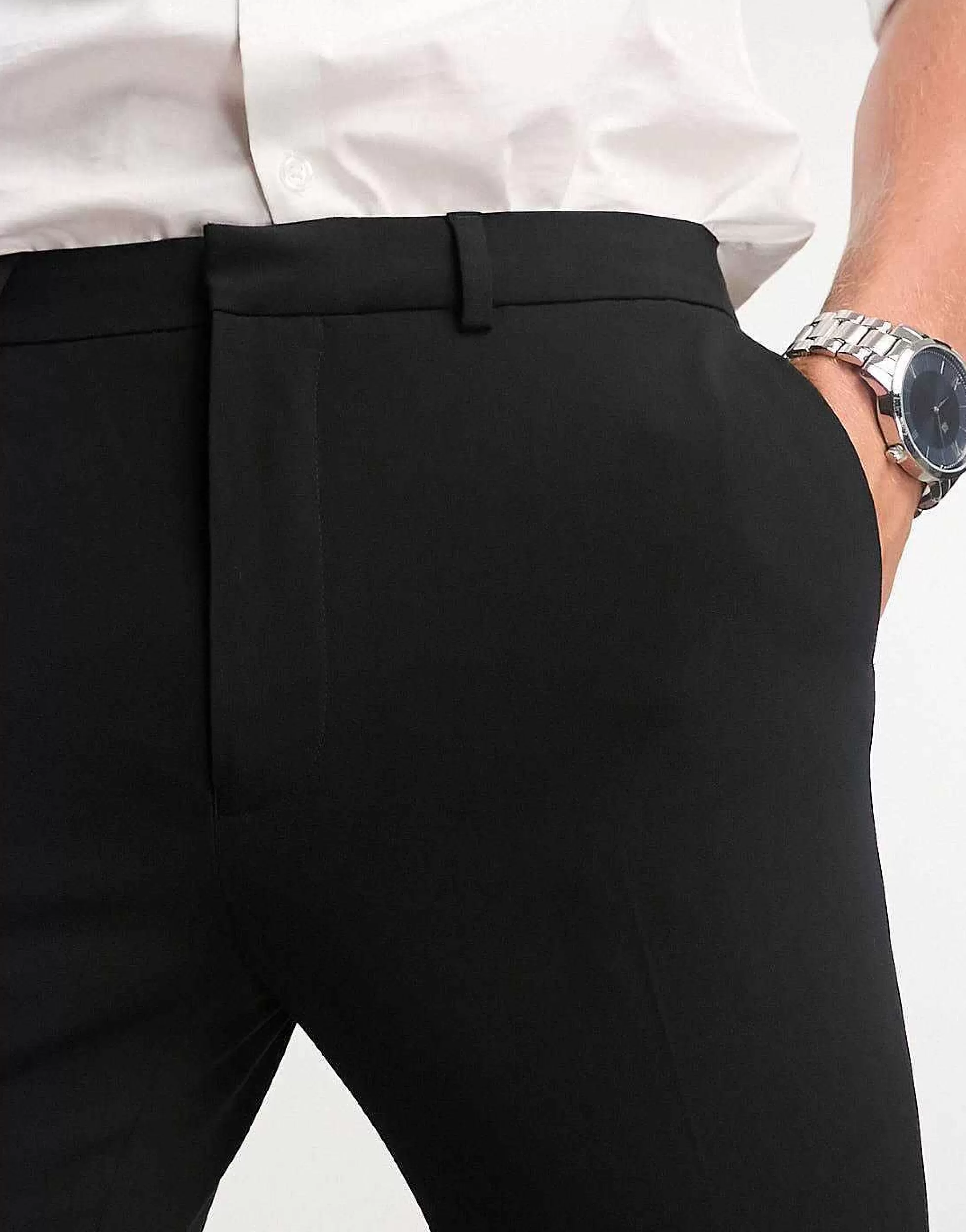 Men DESIGN Super Skinny Smart Trouser Pack In Black & Grey