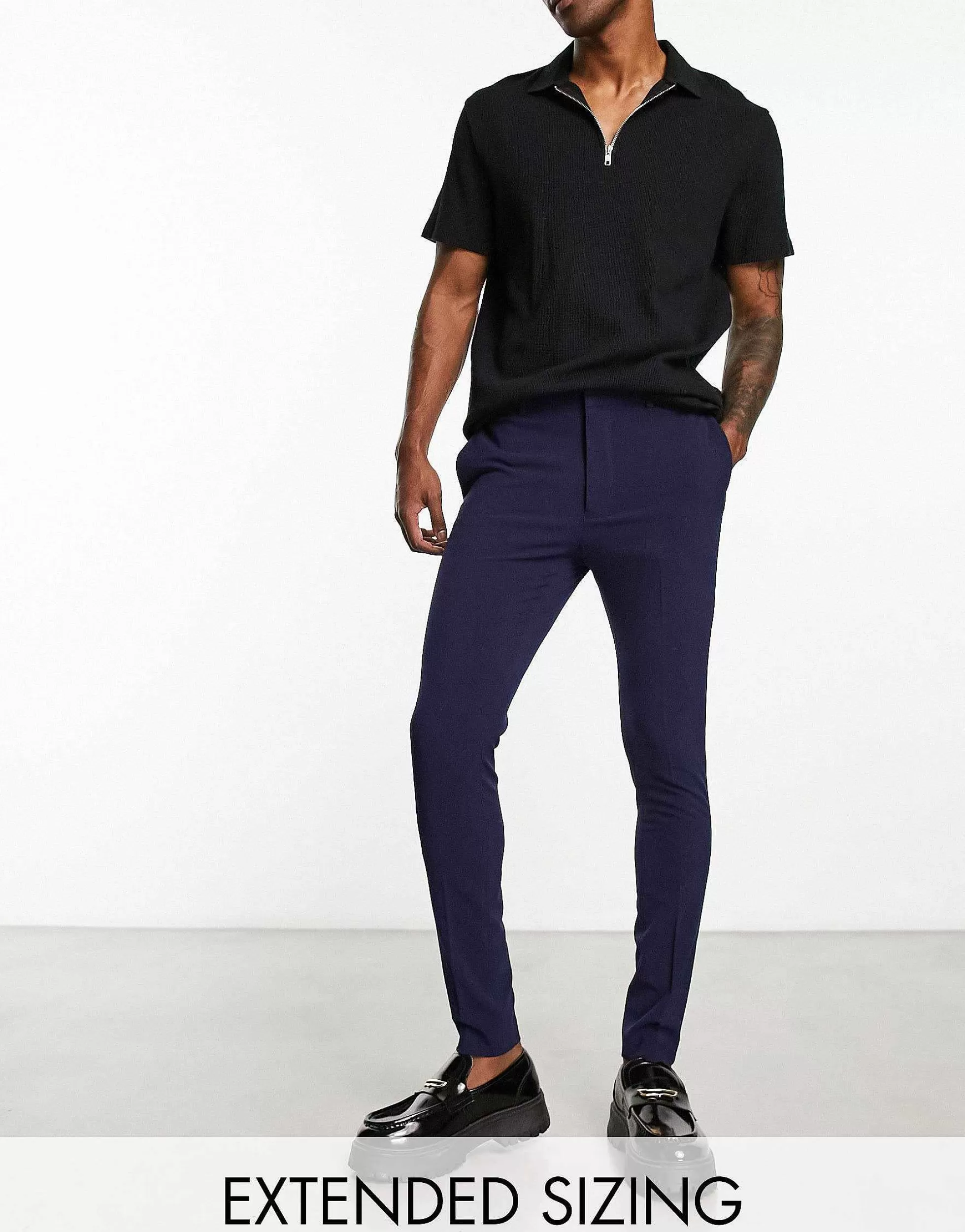 Men DESIGN Super Skinny Smart Trousers In