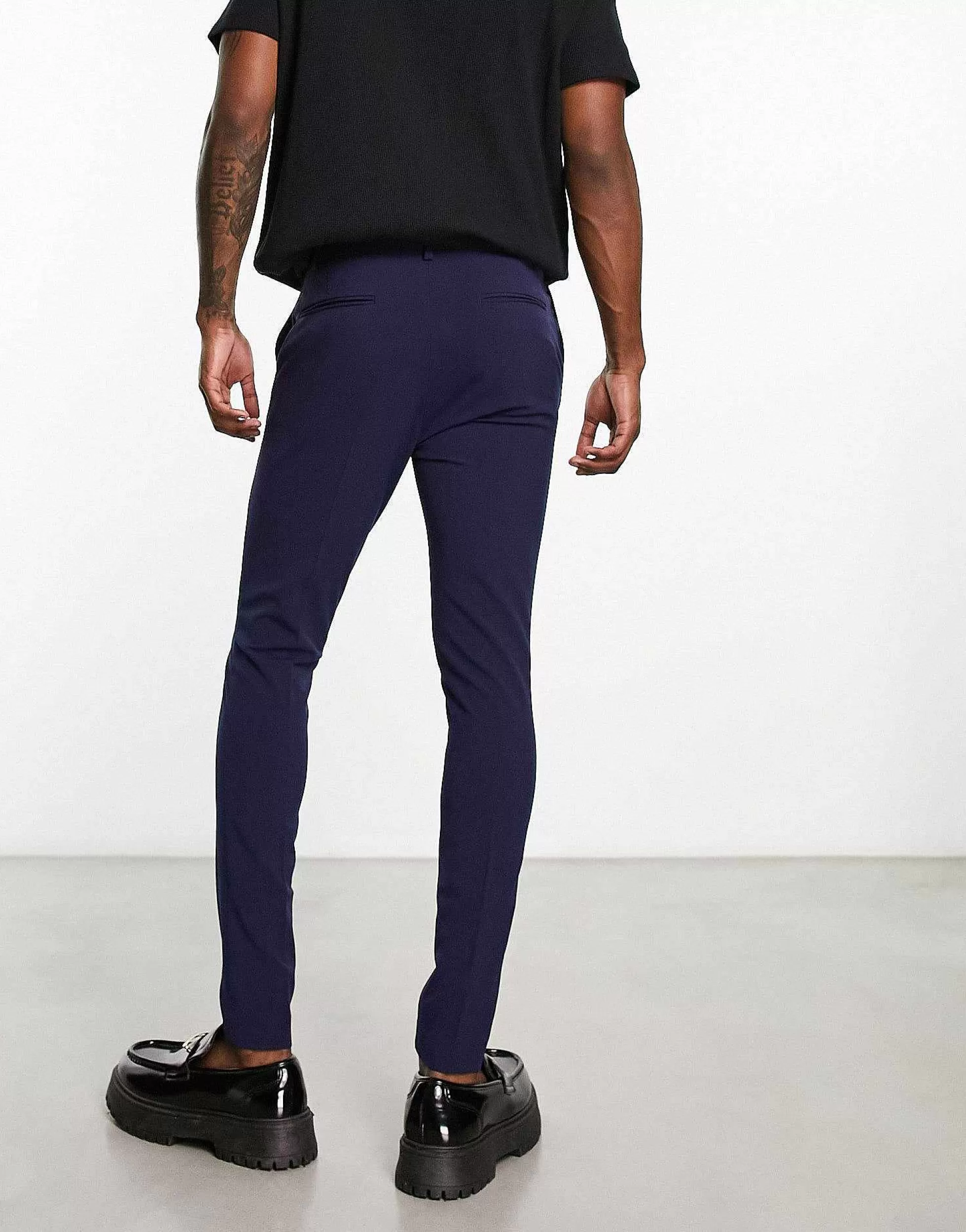 Men DESIGN Super Skinny Smart Trousers In