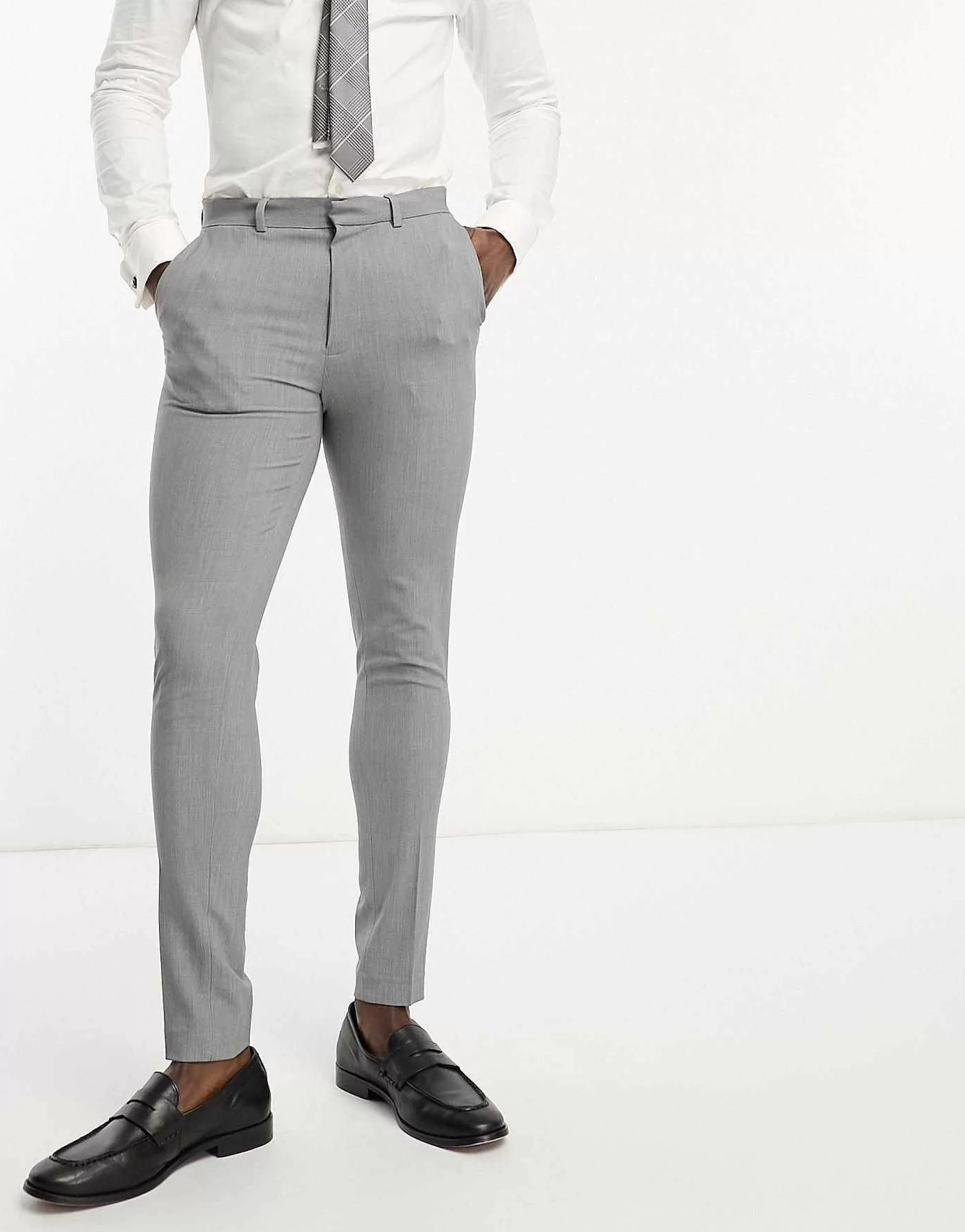 Men DESIGN Super Skinny Suit In Grey