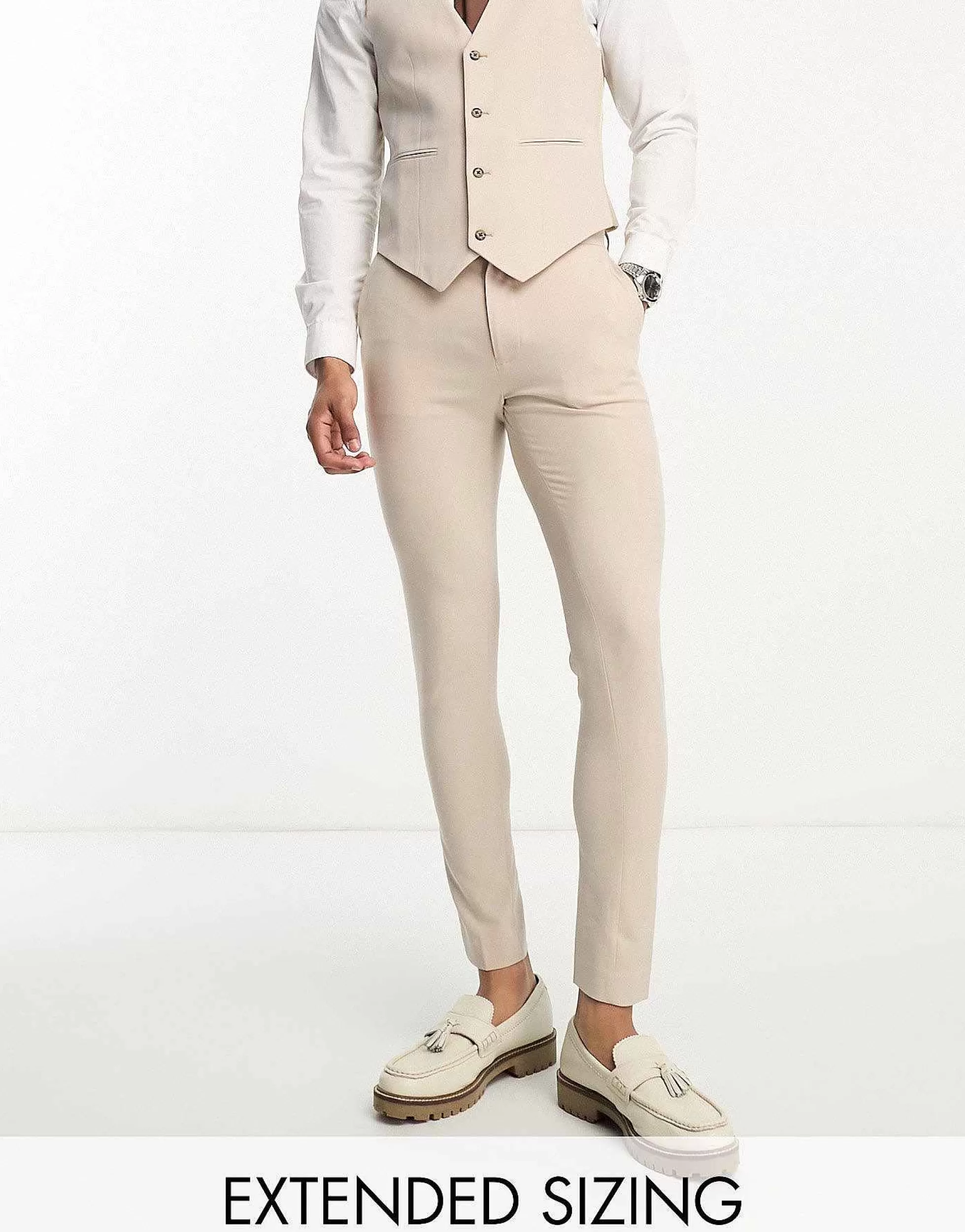 Men DESIGN Super Skinny Suit Trousers In