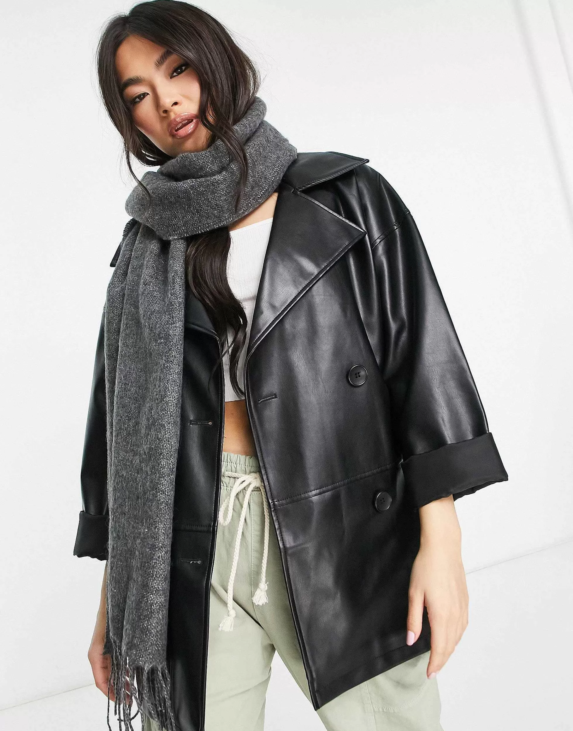 Women DESIGN Supersoft Scarf With Tassels In