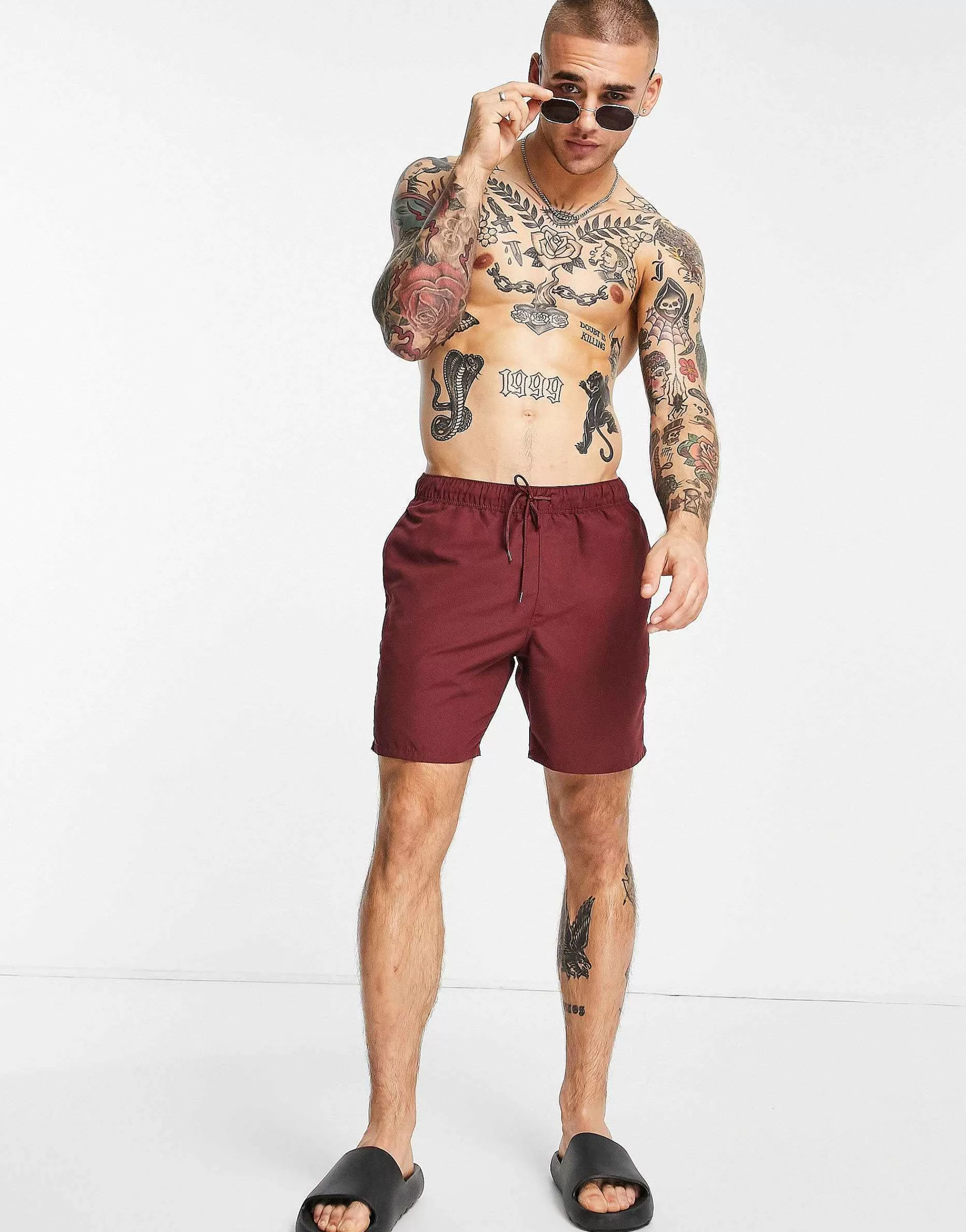 Men DESIGN Swim Shorts In Mid Length In