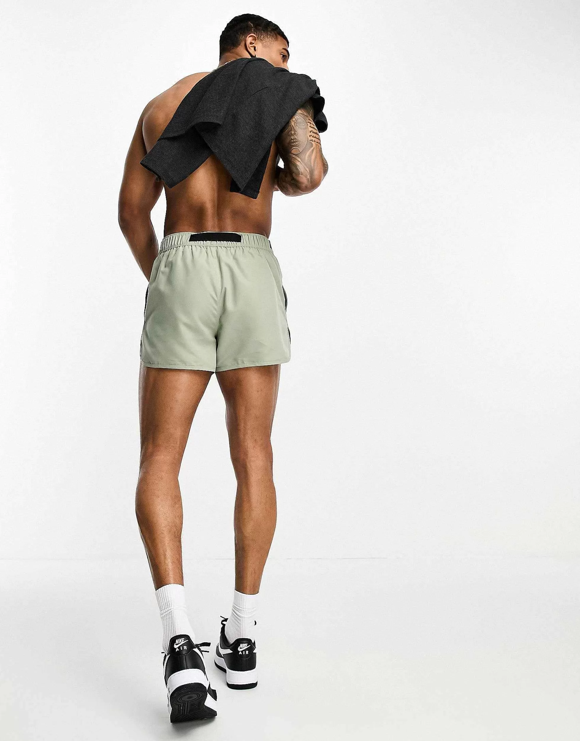 Men DESIGN Swim Shorts In Short Length In Light Green