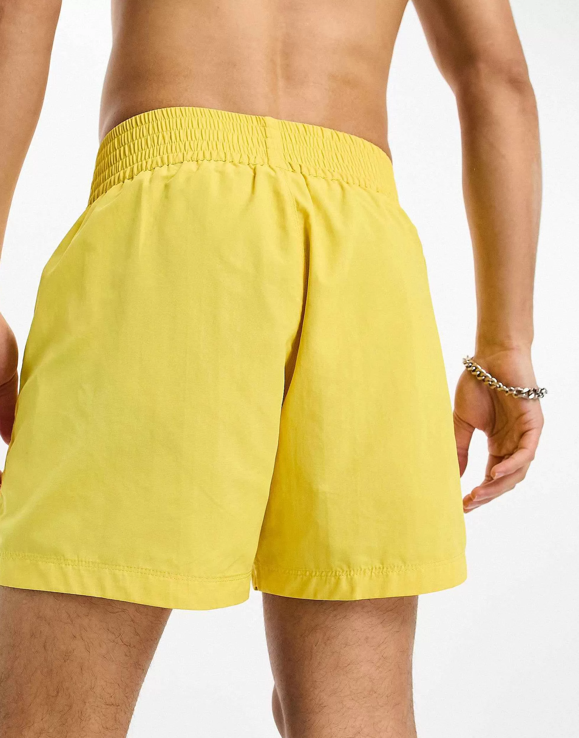 Men DESIGN Swim Shorts In Short Length With Thick Waistband In