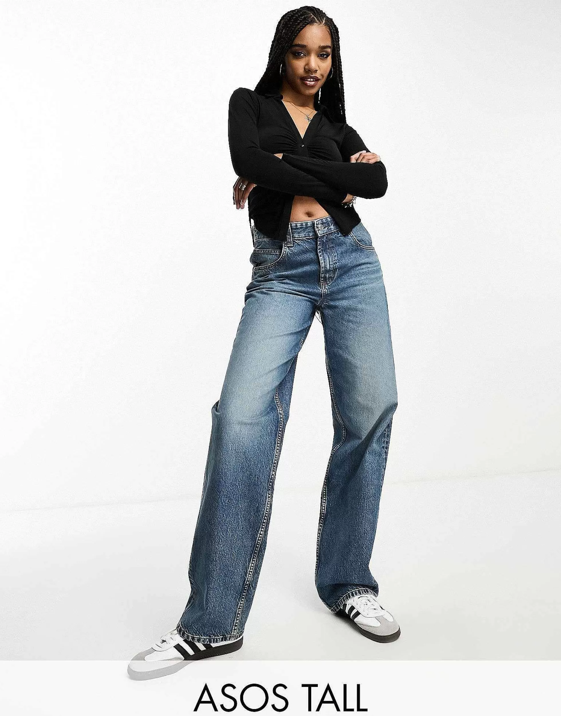 Women Tall Design Baggy Boyfriend Jean In