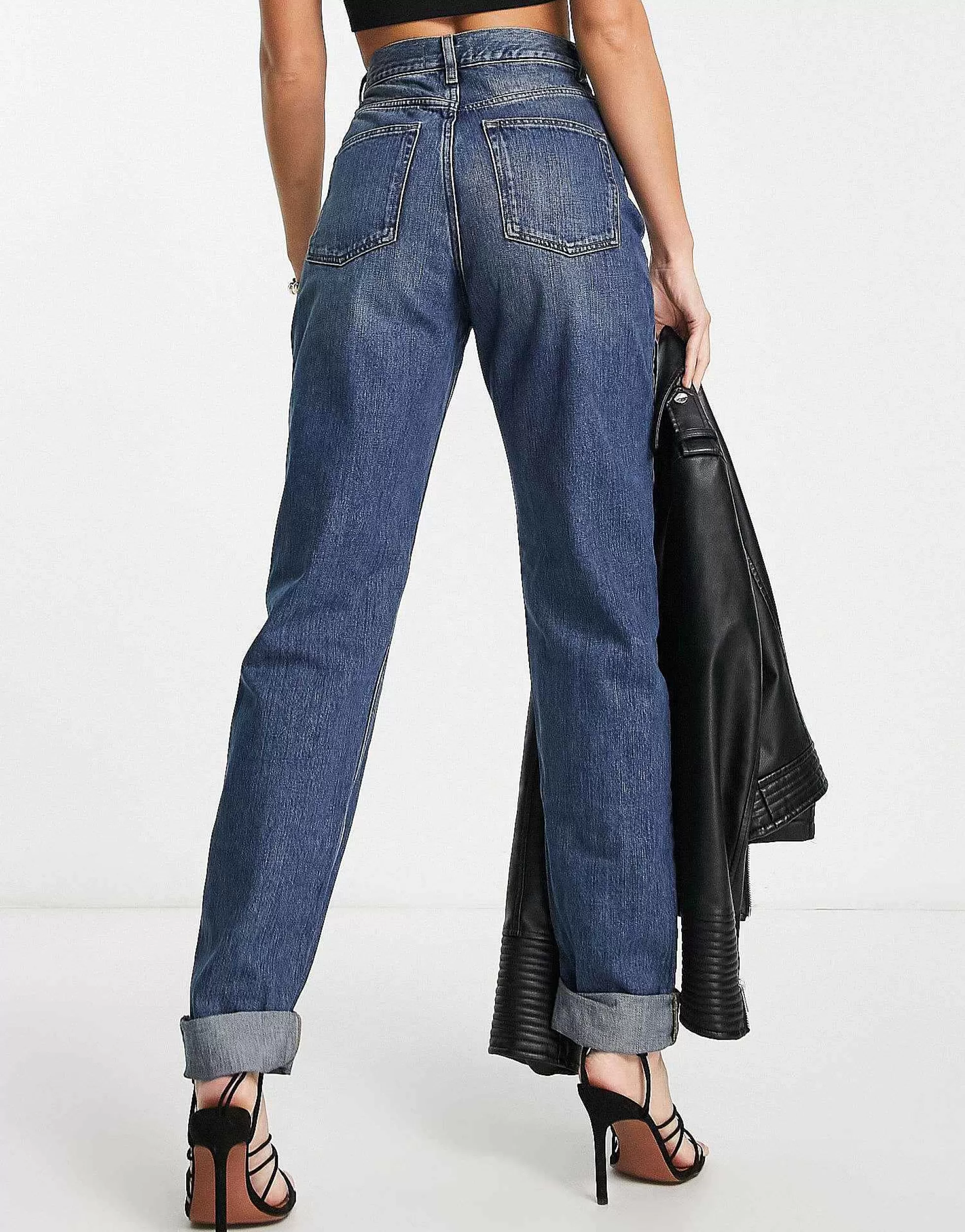 Women Tall Design High Waist 'Slouchy' Mom Jean In
