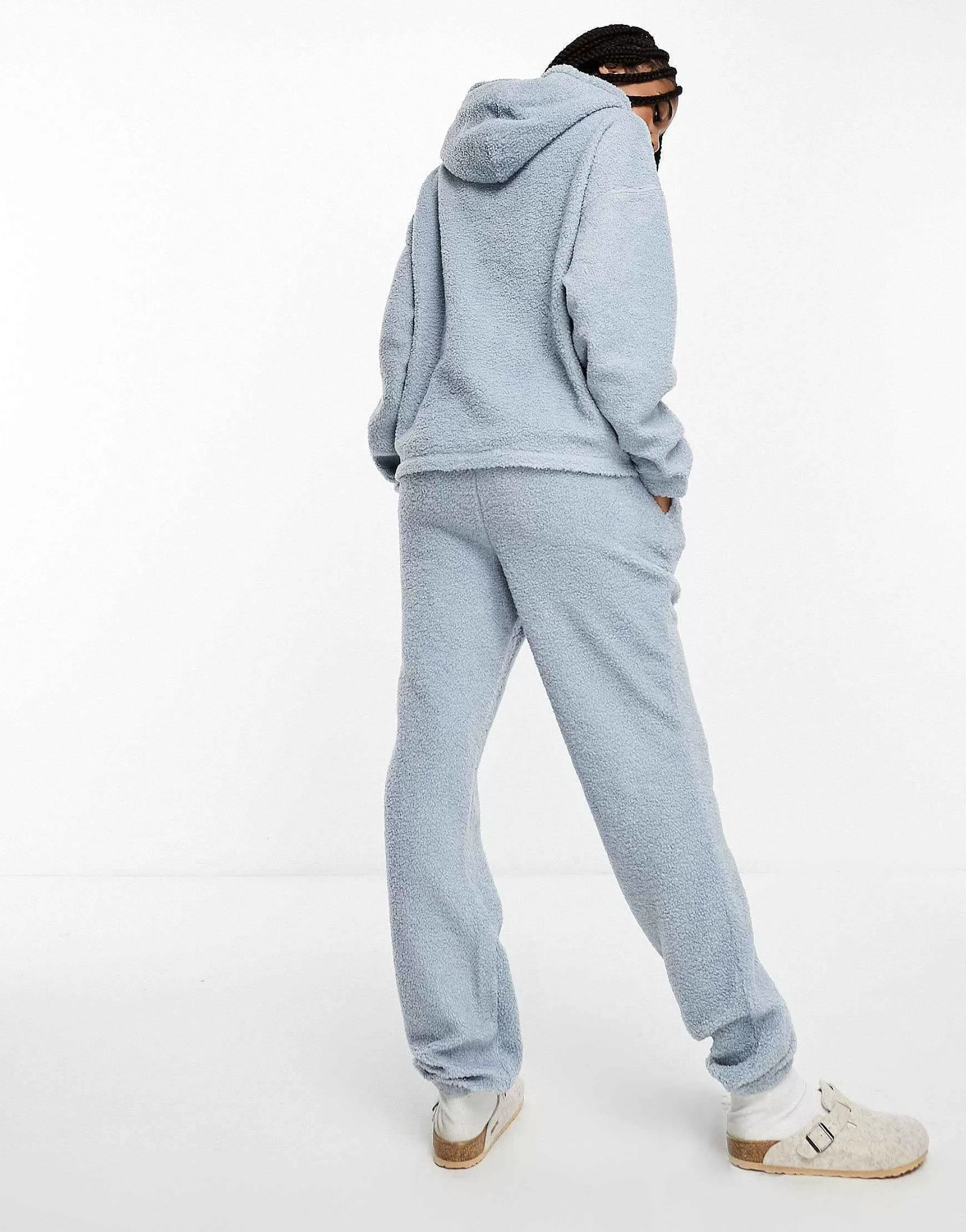 Women Tall Design Lounge Borg Hoodie & Jogger Set In