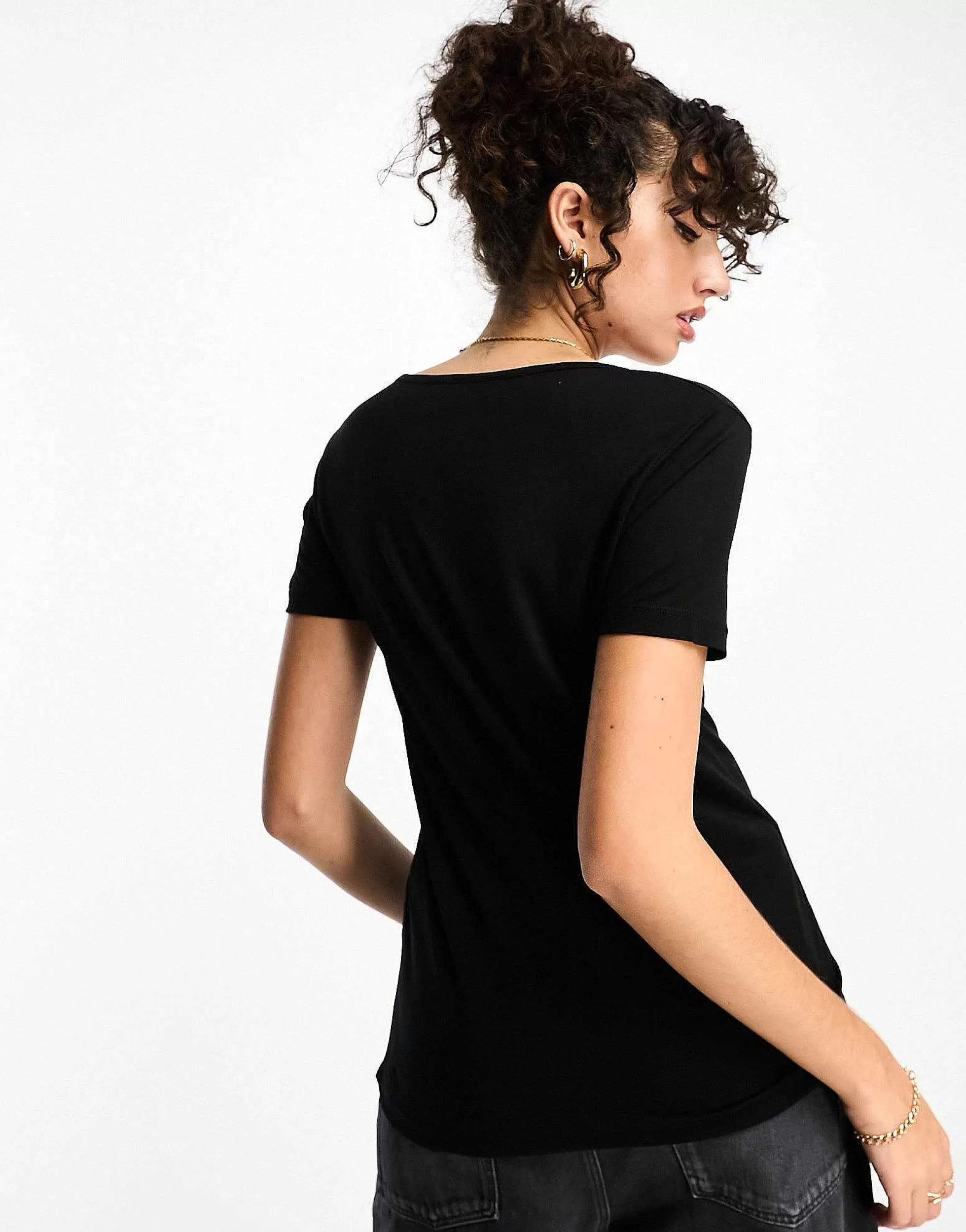 Women Tall Design Relaxed V Neck T-Shirt In
