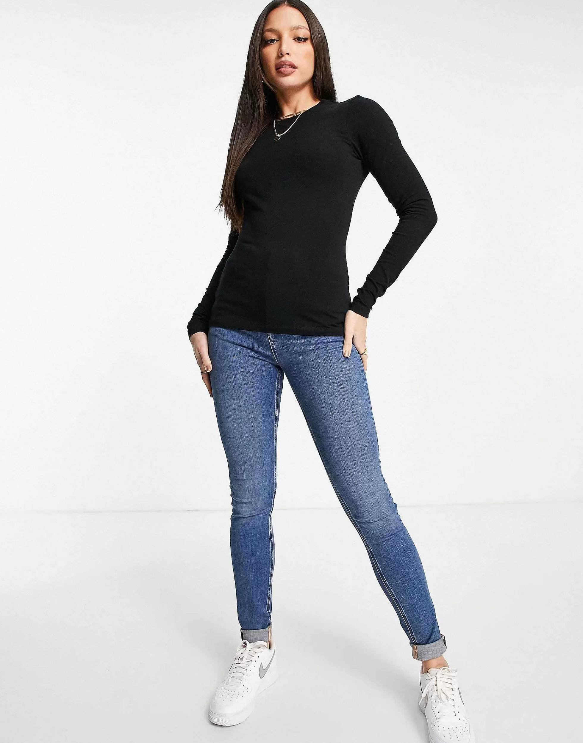 Women Tall Design Ultimate Slim Fit T-Shirt With Long Sleeve In