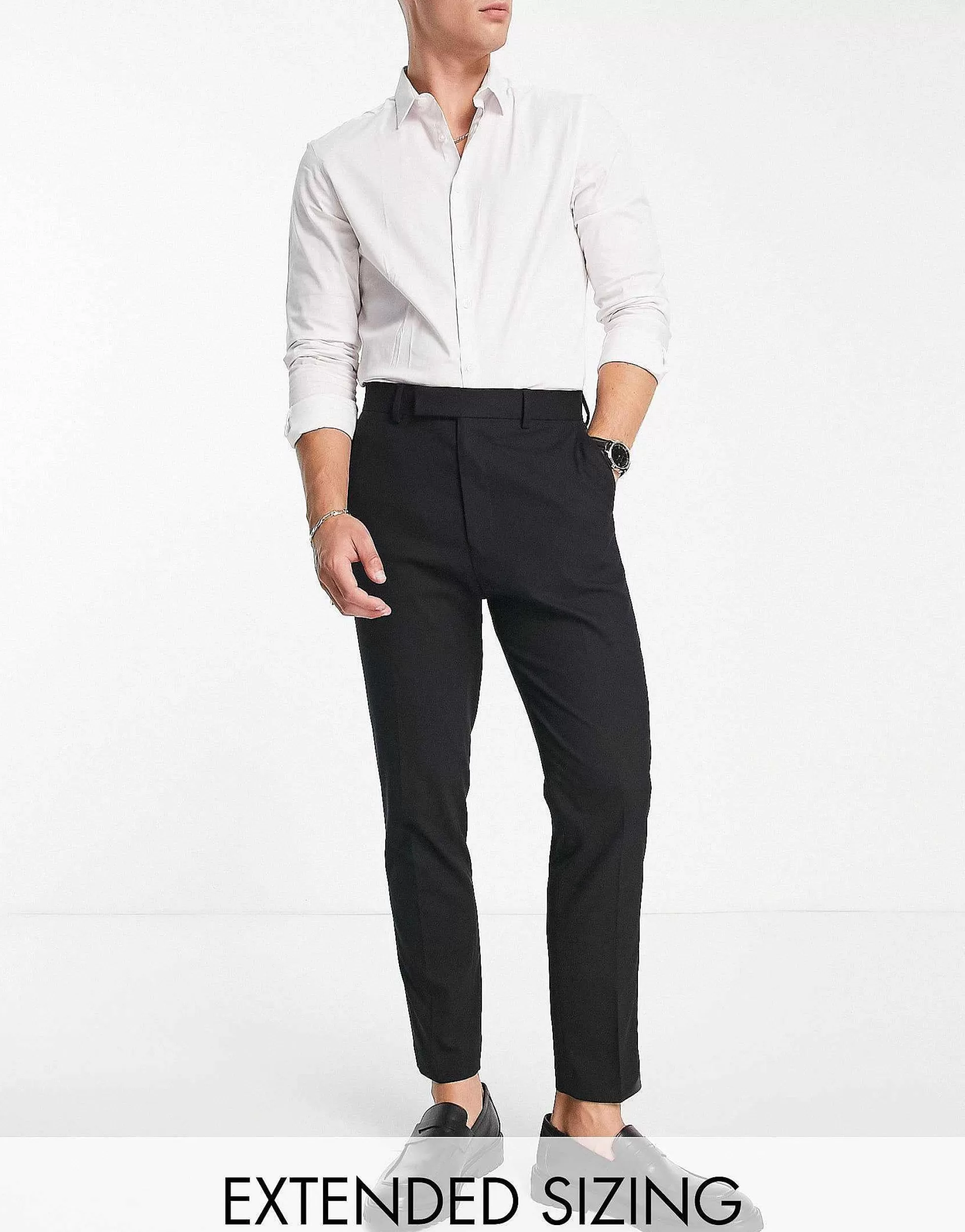 Men DESIGN Tapered Smart Trousers In