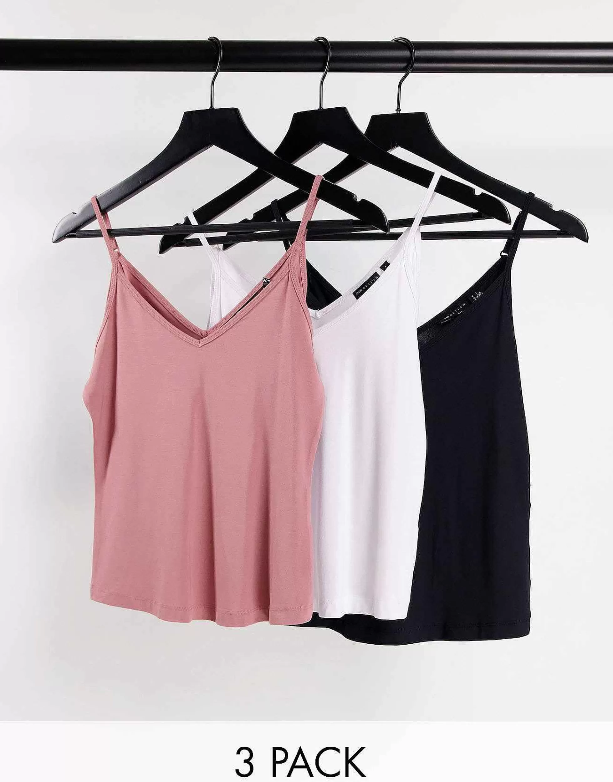 Women DESIGN Ultimate Cami With V-Neck In 3 Pack Save