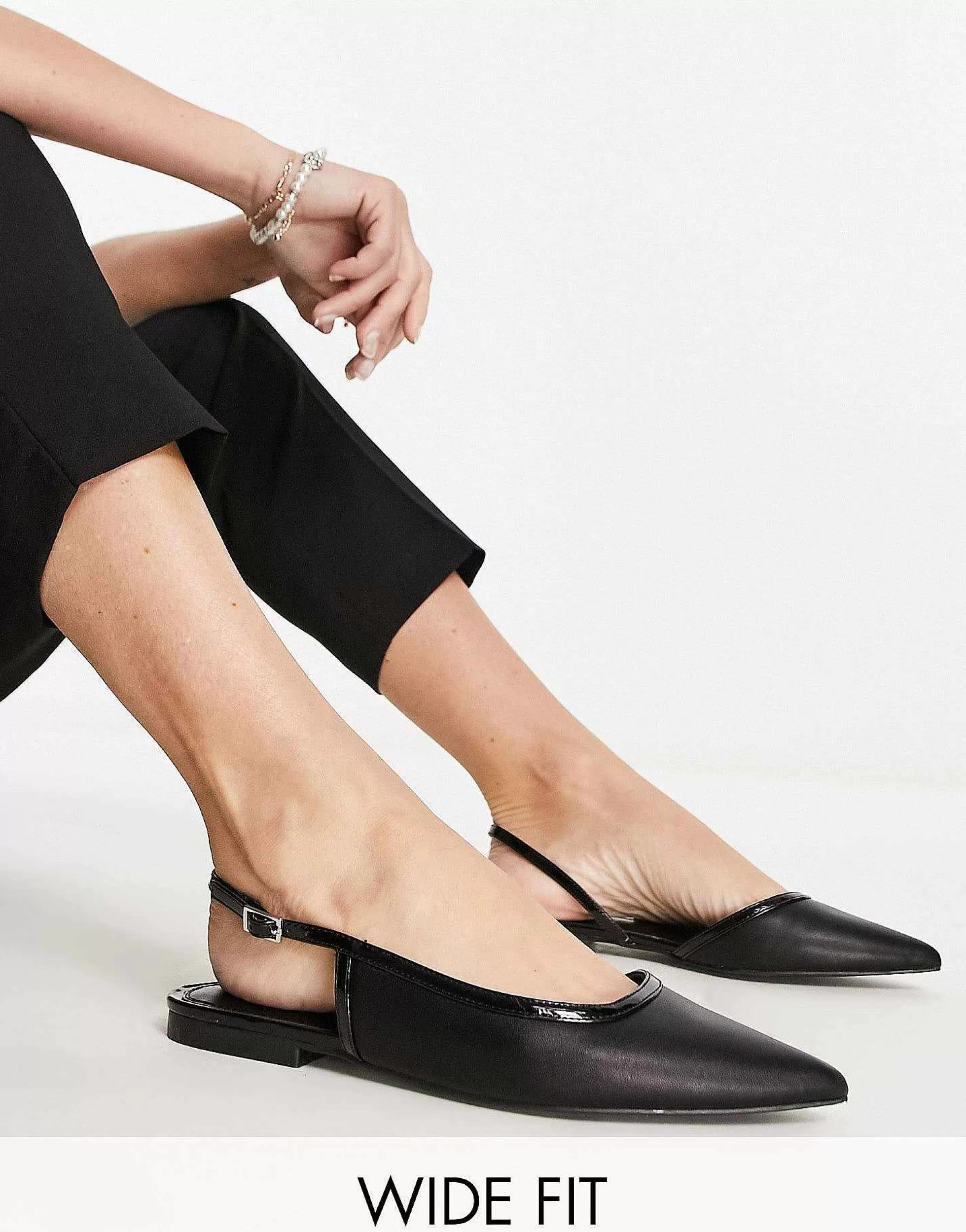 Women DESIGN Wide Fit Lane Slingback Ballet Flats In