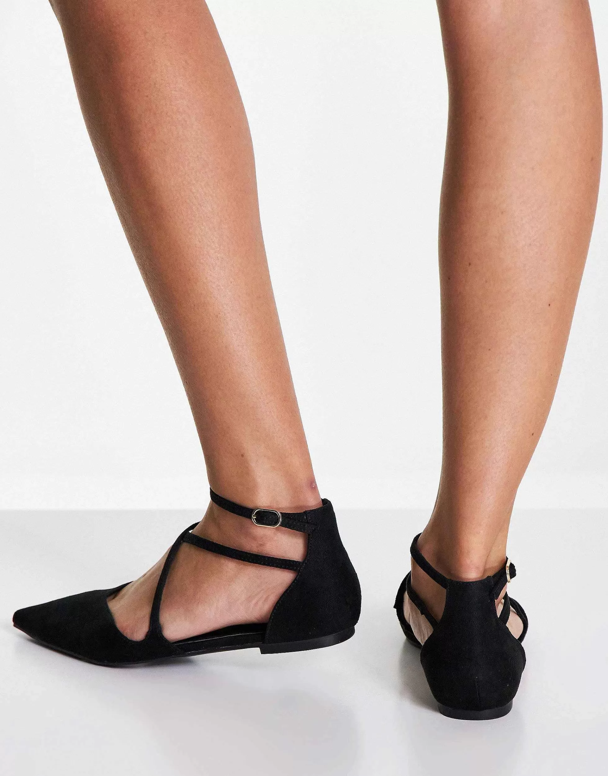 Women DESIGN Wide Fit Larna Pointed Ballet Flats In