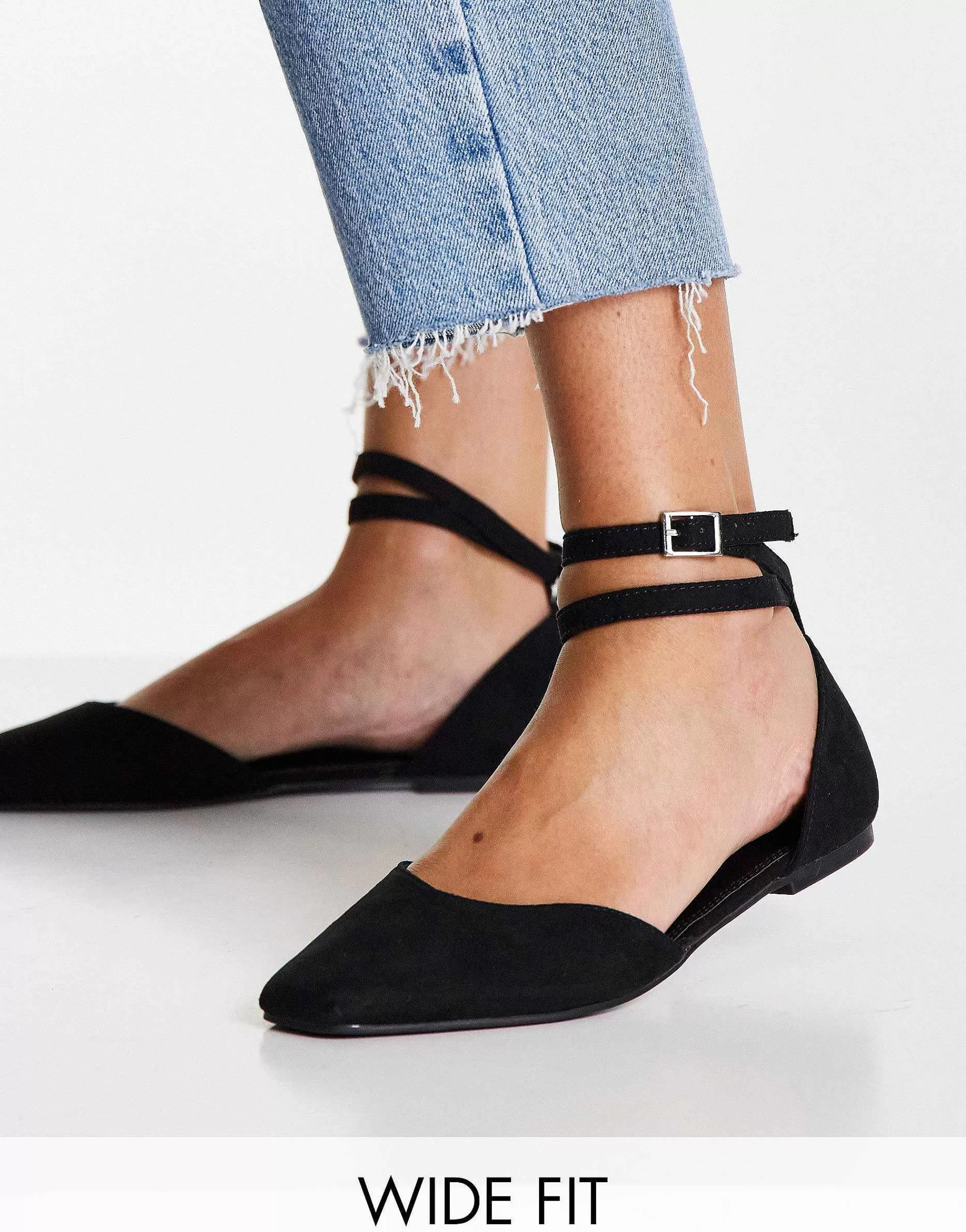 Women DESIGN Wide Fit Lift Ballet Flats In