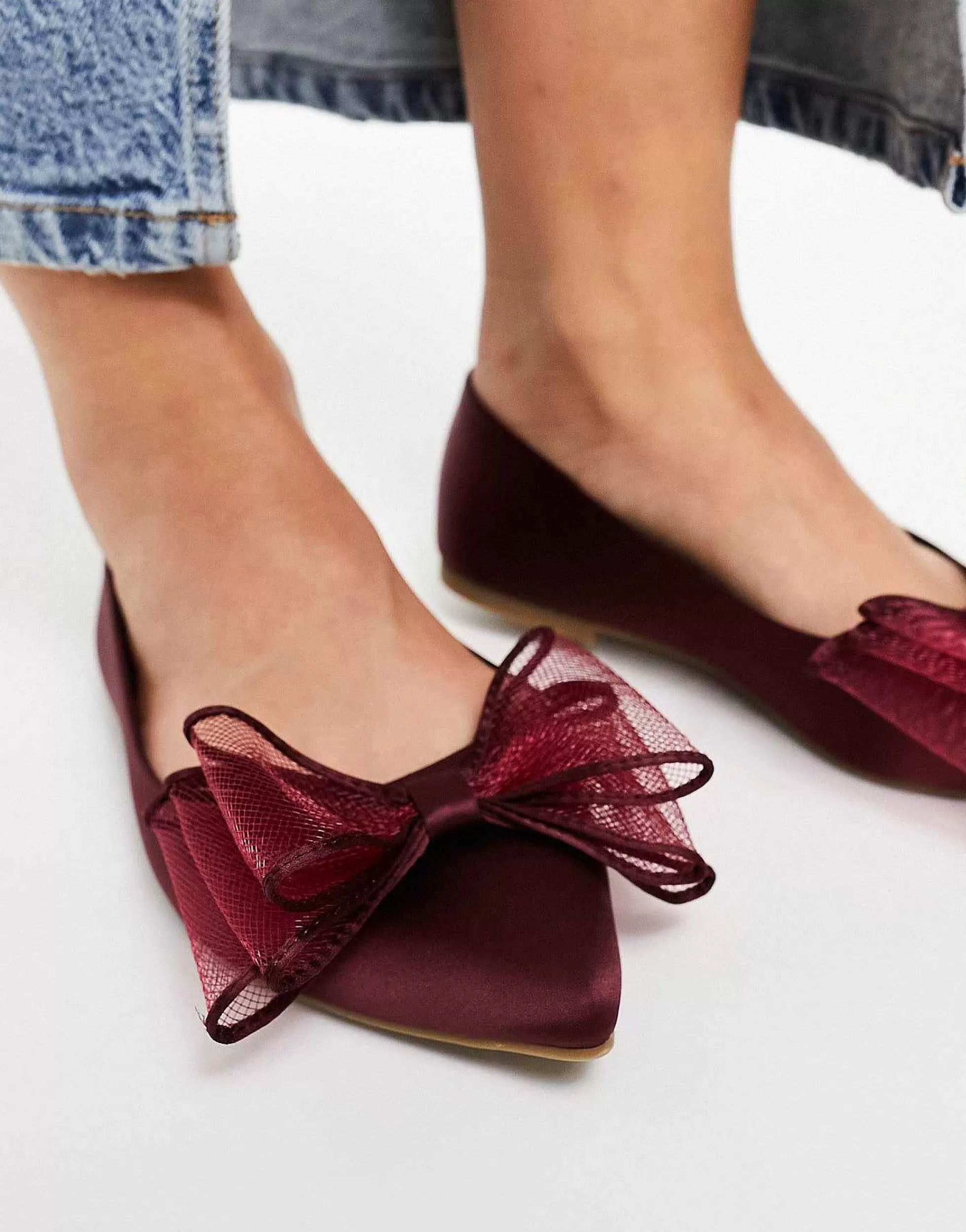Women DESIGN Wide Fit Lila Bow Ballet In