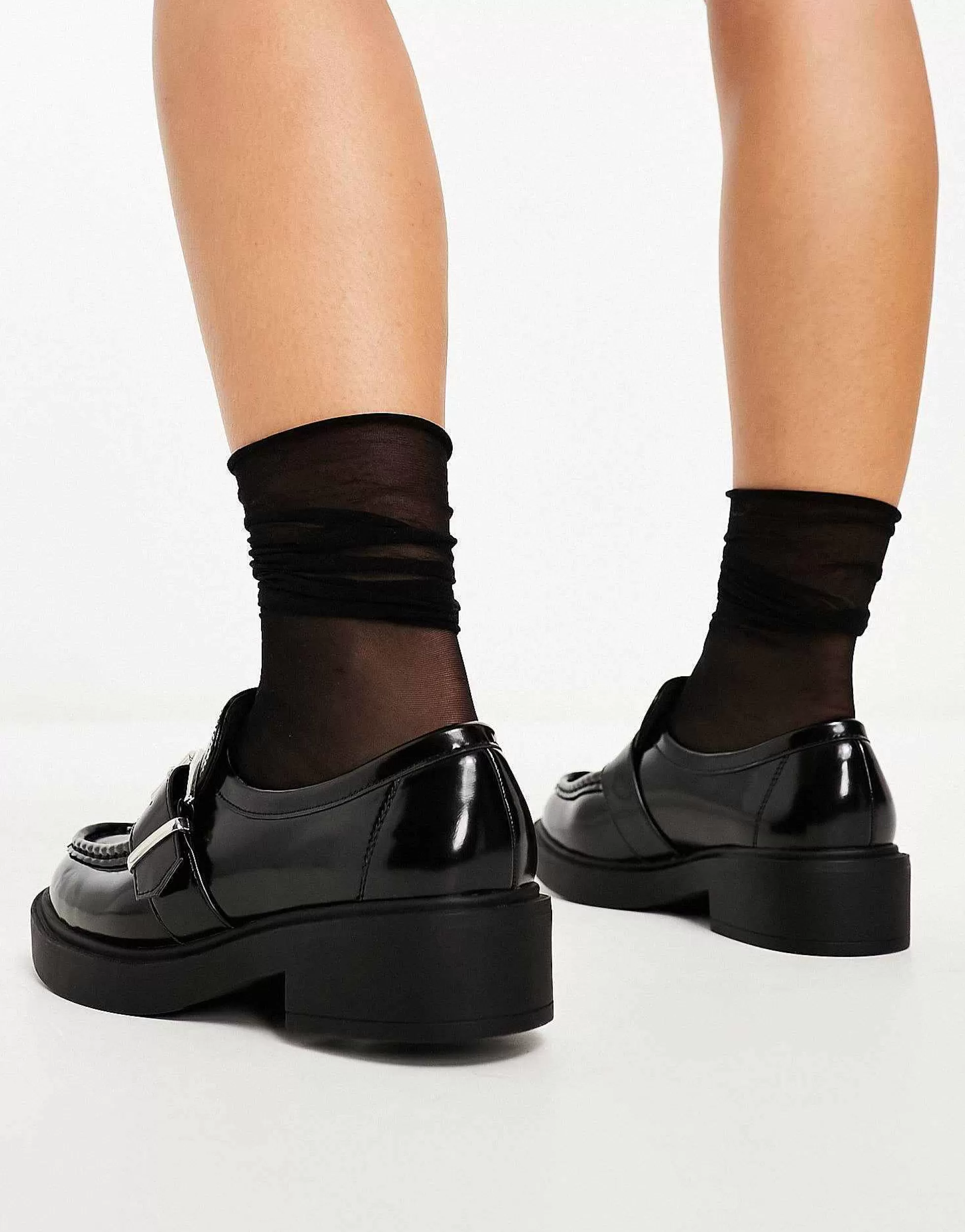 Women DESIGN Wide Fit Magnolia Side Buckle Loafer In