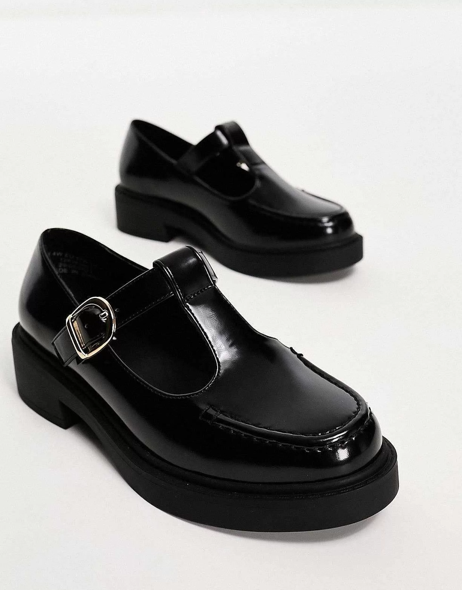 Women DESIGN Wide Fit Margo Mary Jane Flat Shoes In
