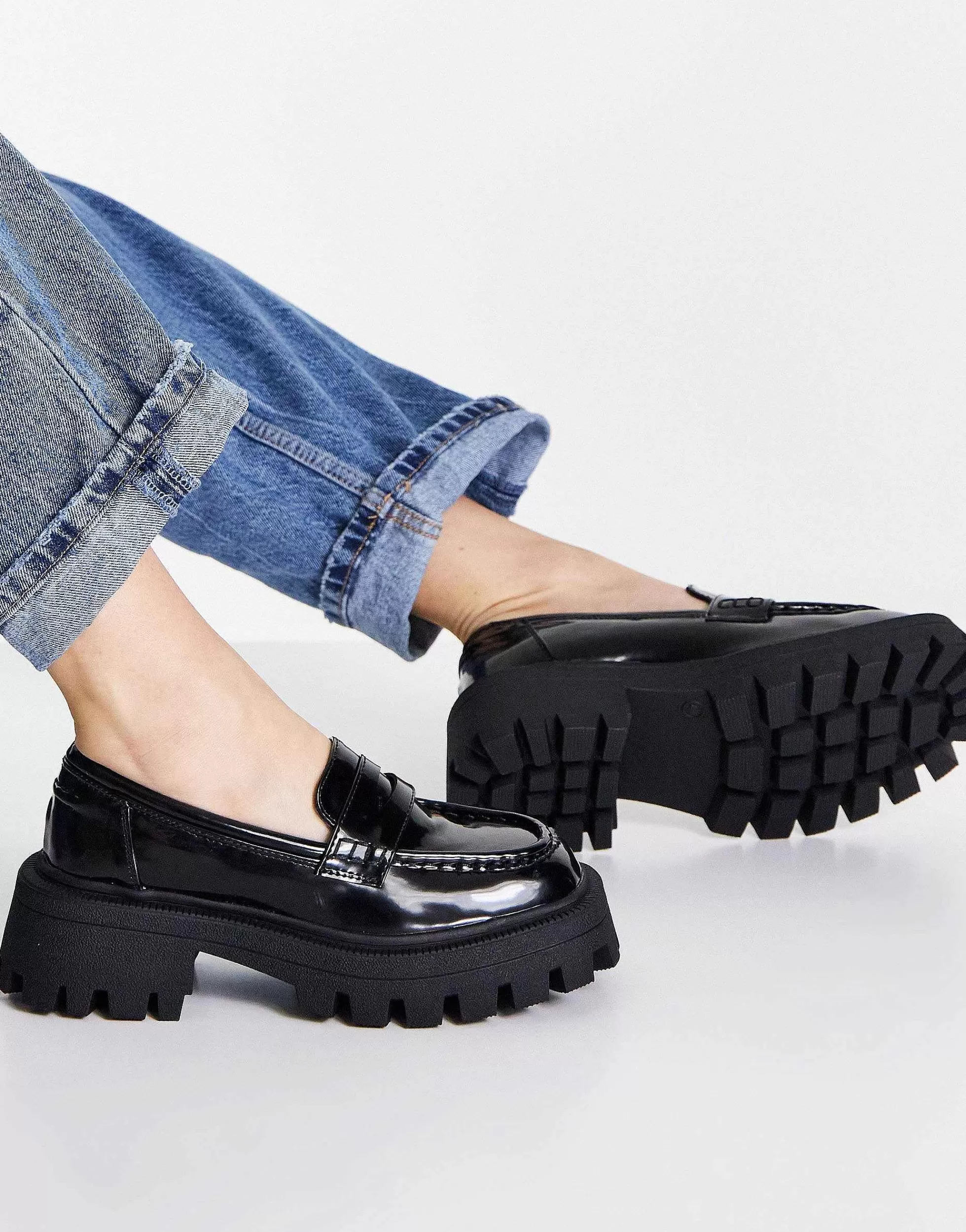 Women DESIGN Wide Fit Mulled Chunky Loafer In