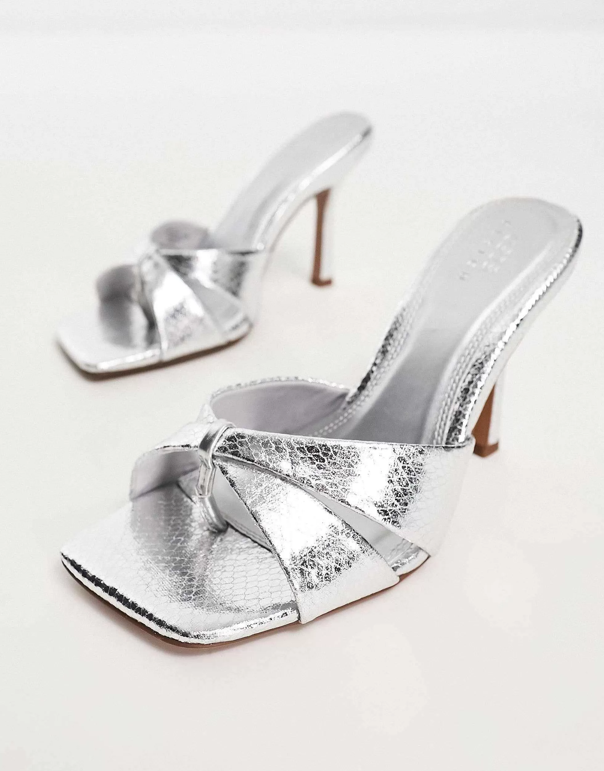Women DESIGN Wide Fit Nichols High Heeled Mules In