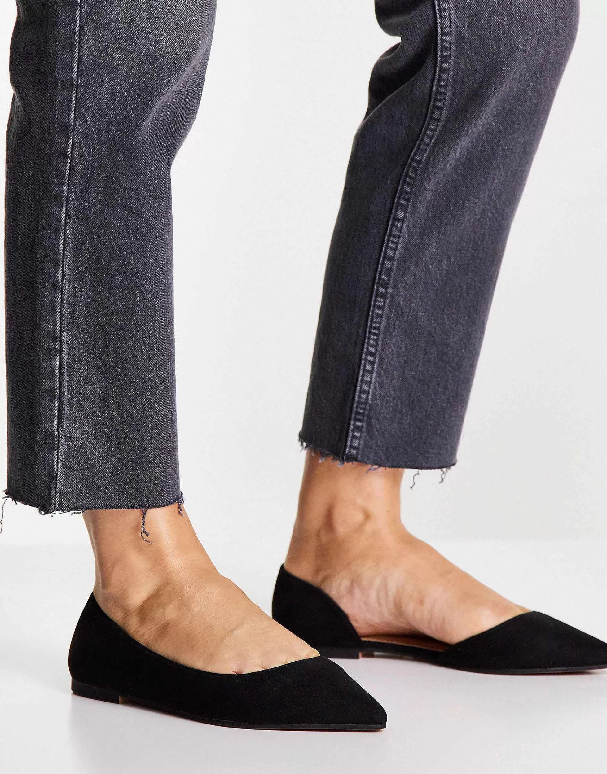 Women DESIGN Wide Fit Virtue D'Orsay Pointed Ballet Flats In