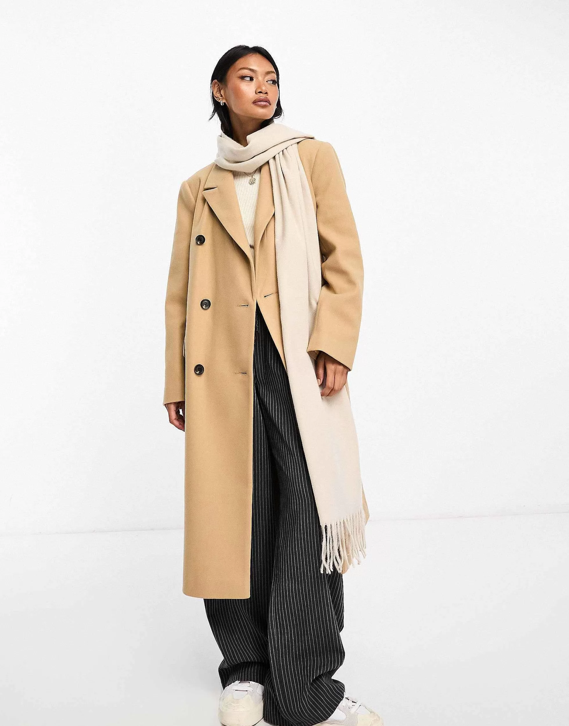 Women DESIGN Woven Tassels Scarf In