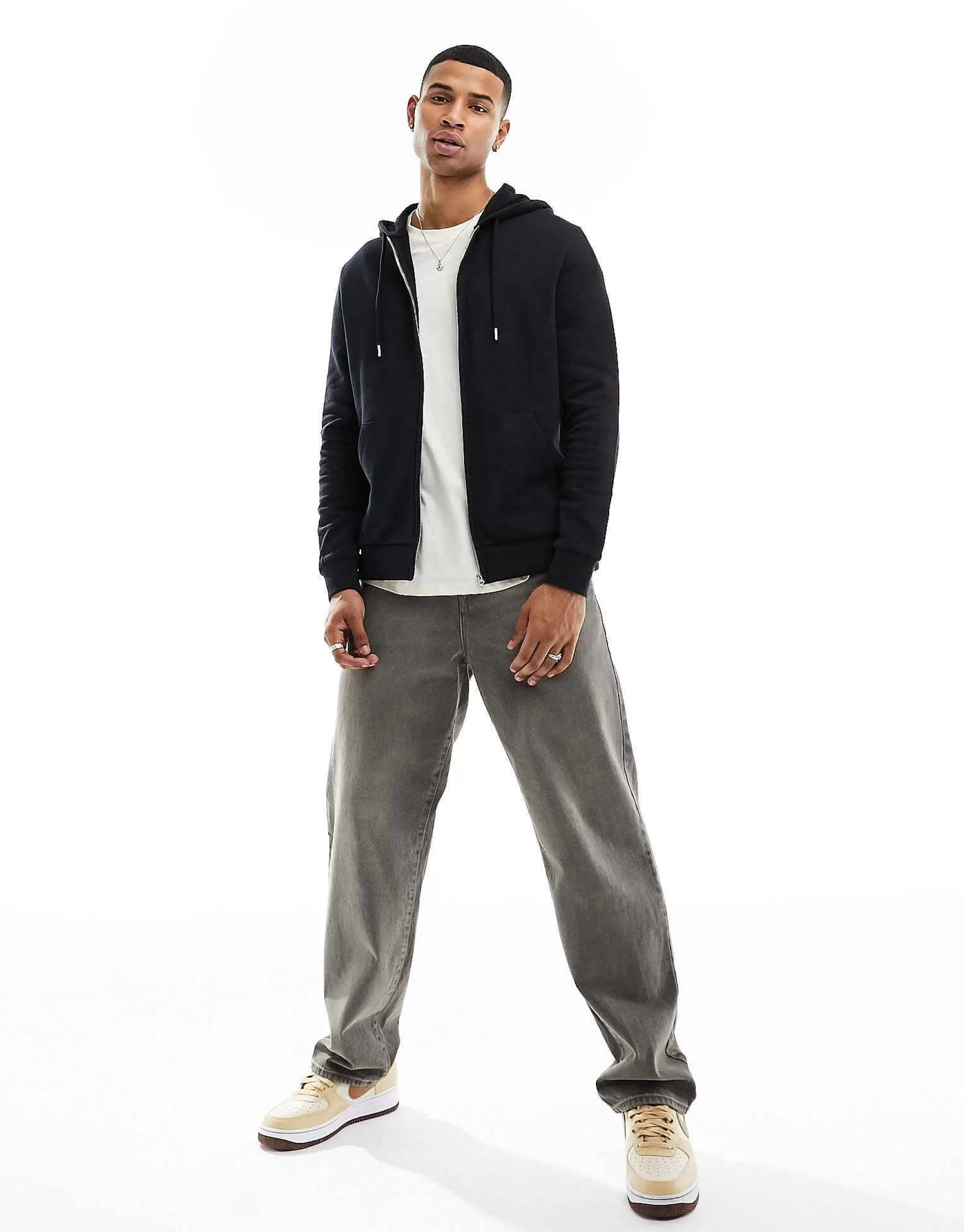 Men DESIGN Zip Through Hoodie In